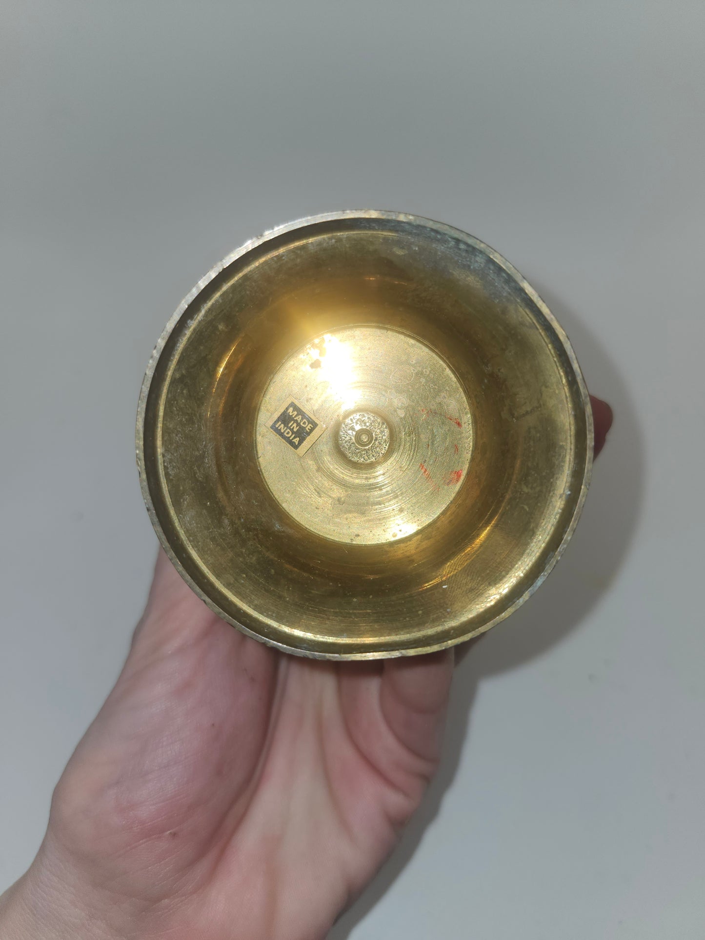 *Vintage* Brass Sculptural Mid-Century Vase