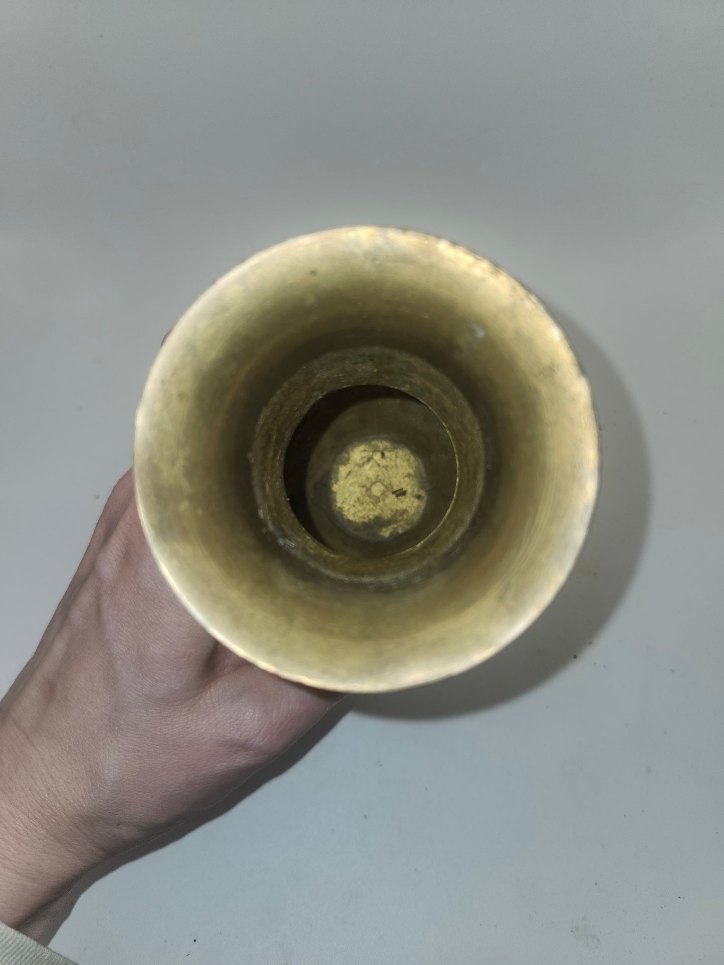 *Vintage* Brass Sculptural Mid-Century Vase