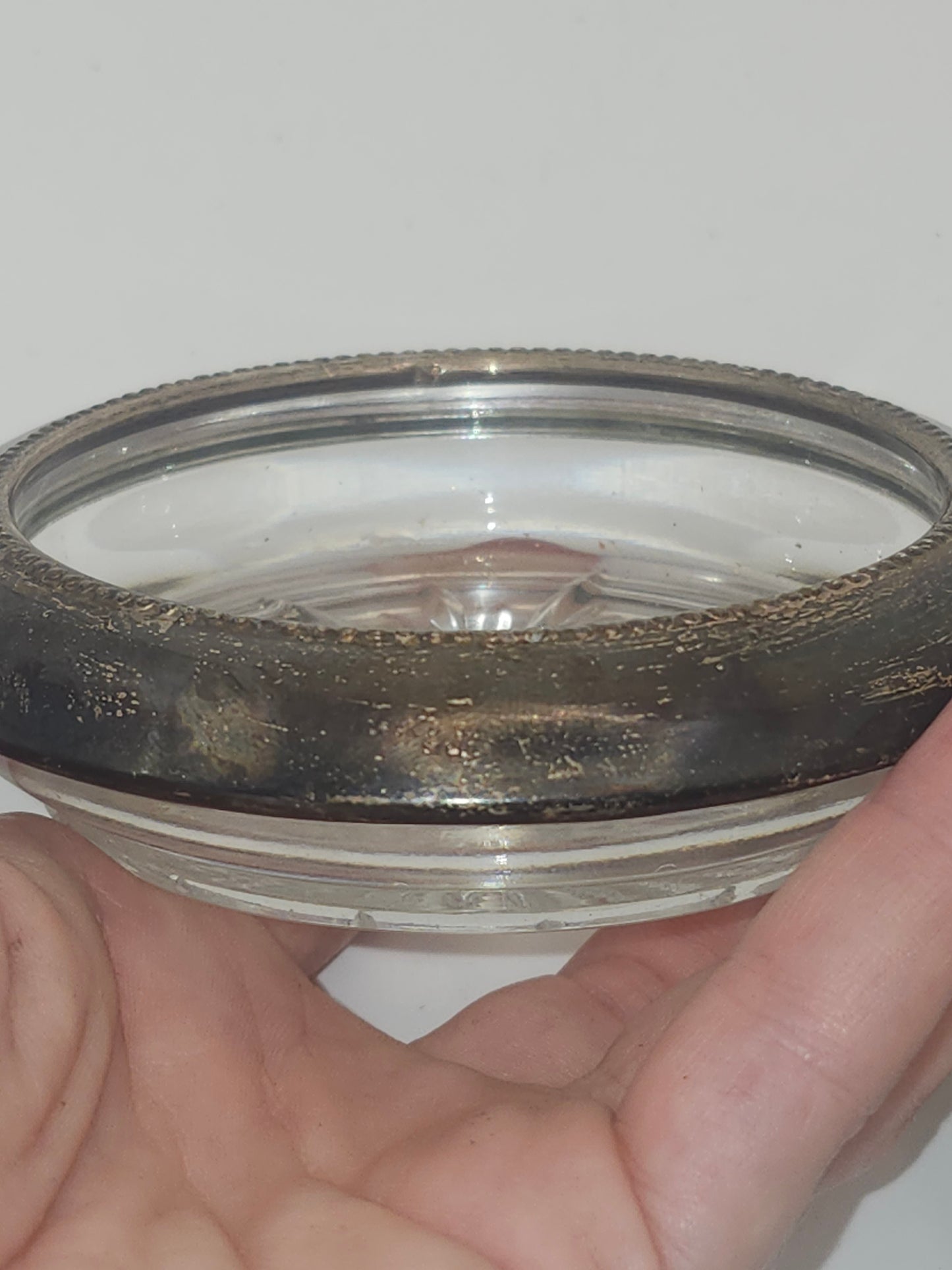 *925* Sterling Rimmed Coasters by Frank M. Whiting (Set of 2)