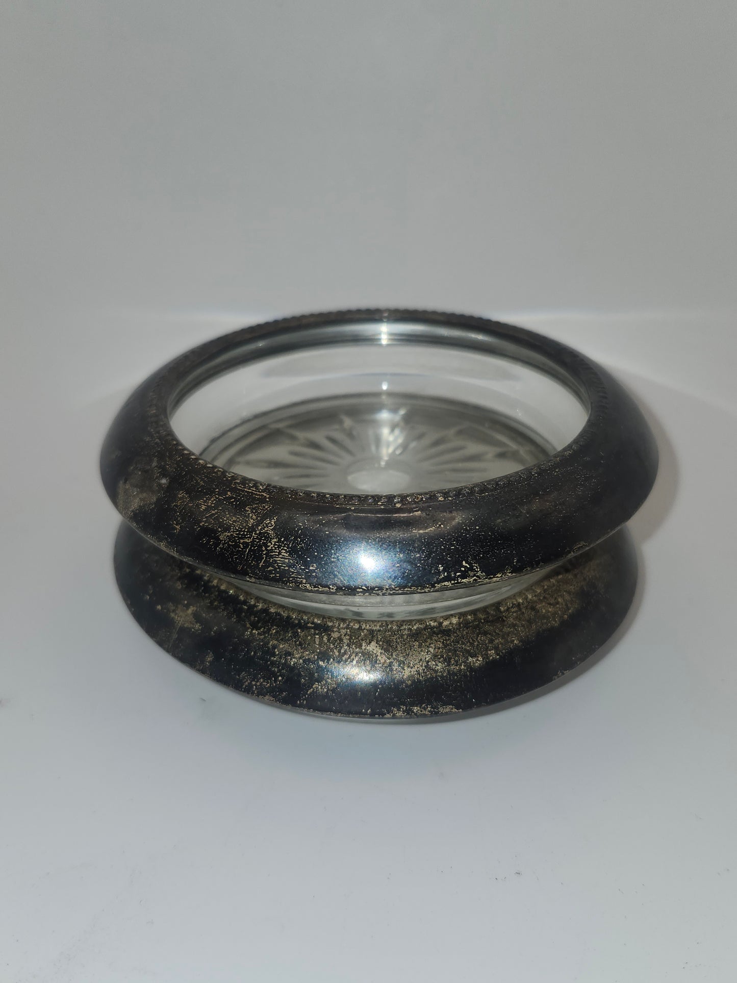 *925* Sterling Rimmed Coasters by Frank M. Whiting (Set of 2)