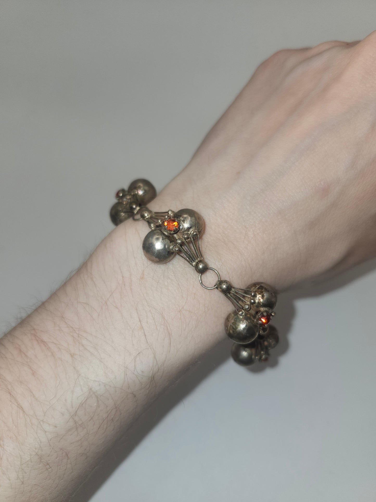 *925* Sterling & Gemstone Taxco, Mexican Handmade Bracelet