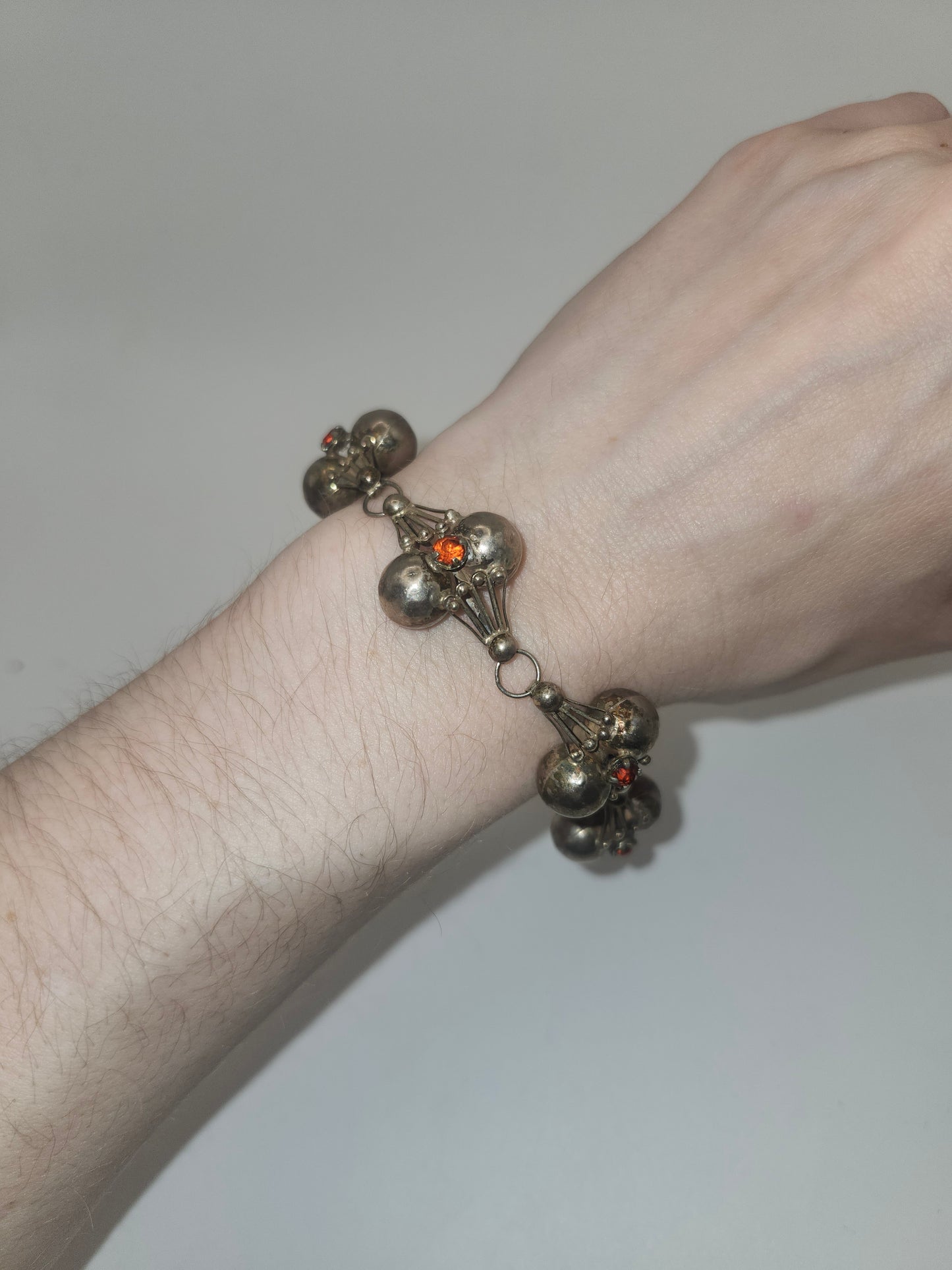 *925* Sterling & Gemstone Taxco, Mexican Handmade Bracelet