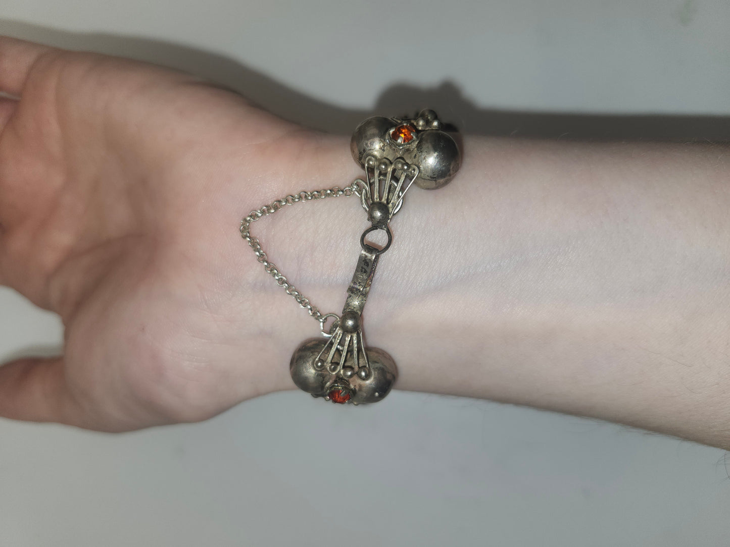 *925* Sterling & Gemstone Taxco, Mexican Handmade Bracelet