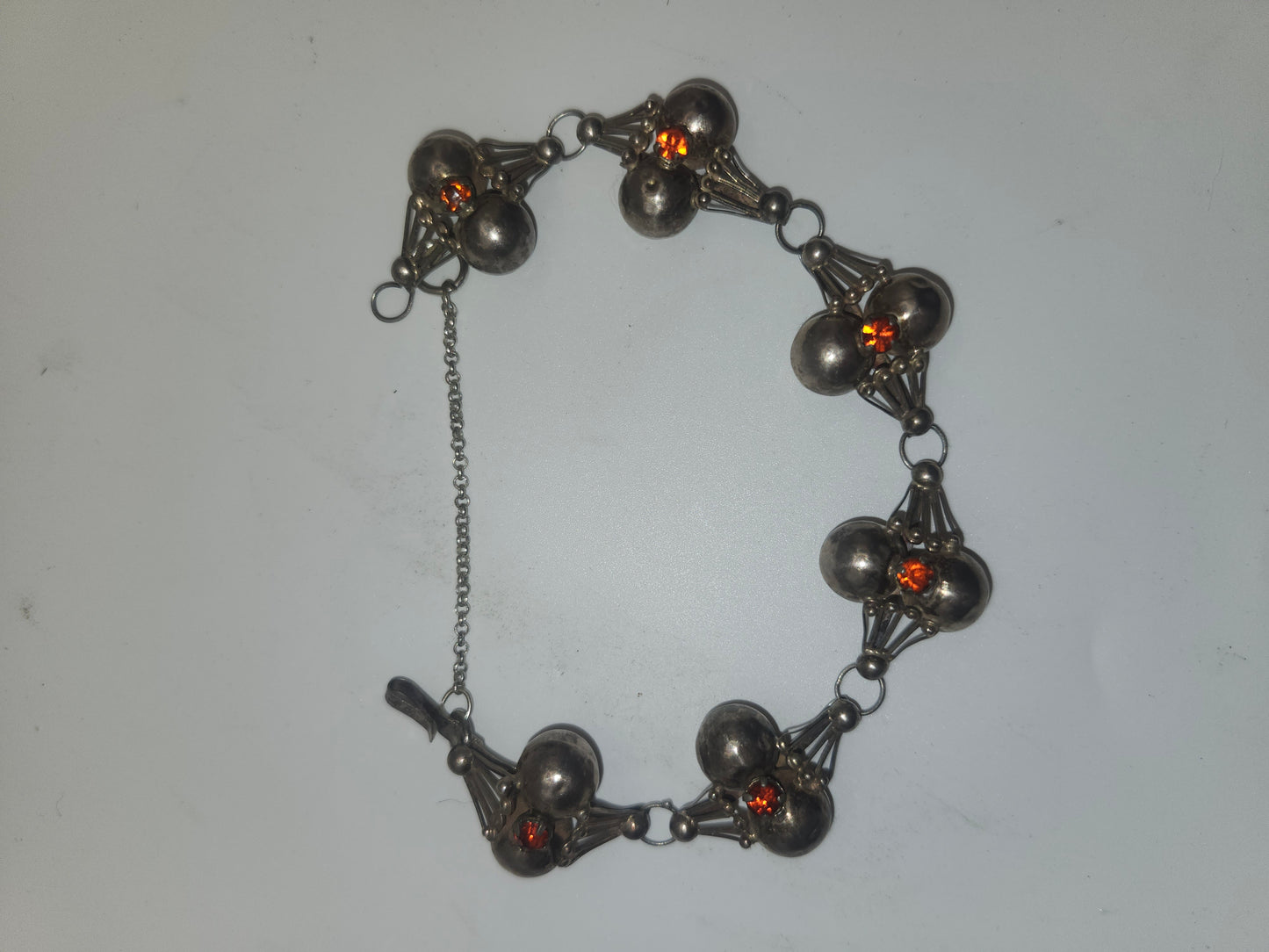*925* Sterling & Gemstone Taxco, Mexican Handmade Bracelet