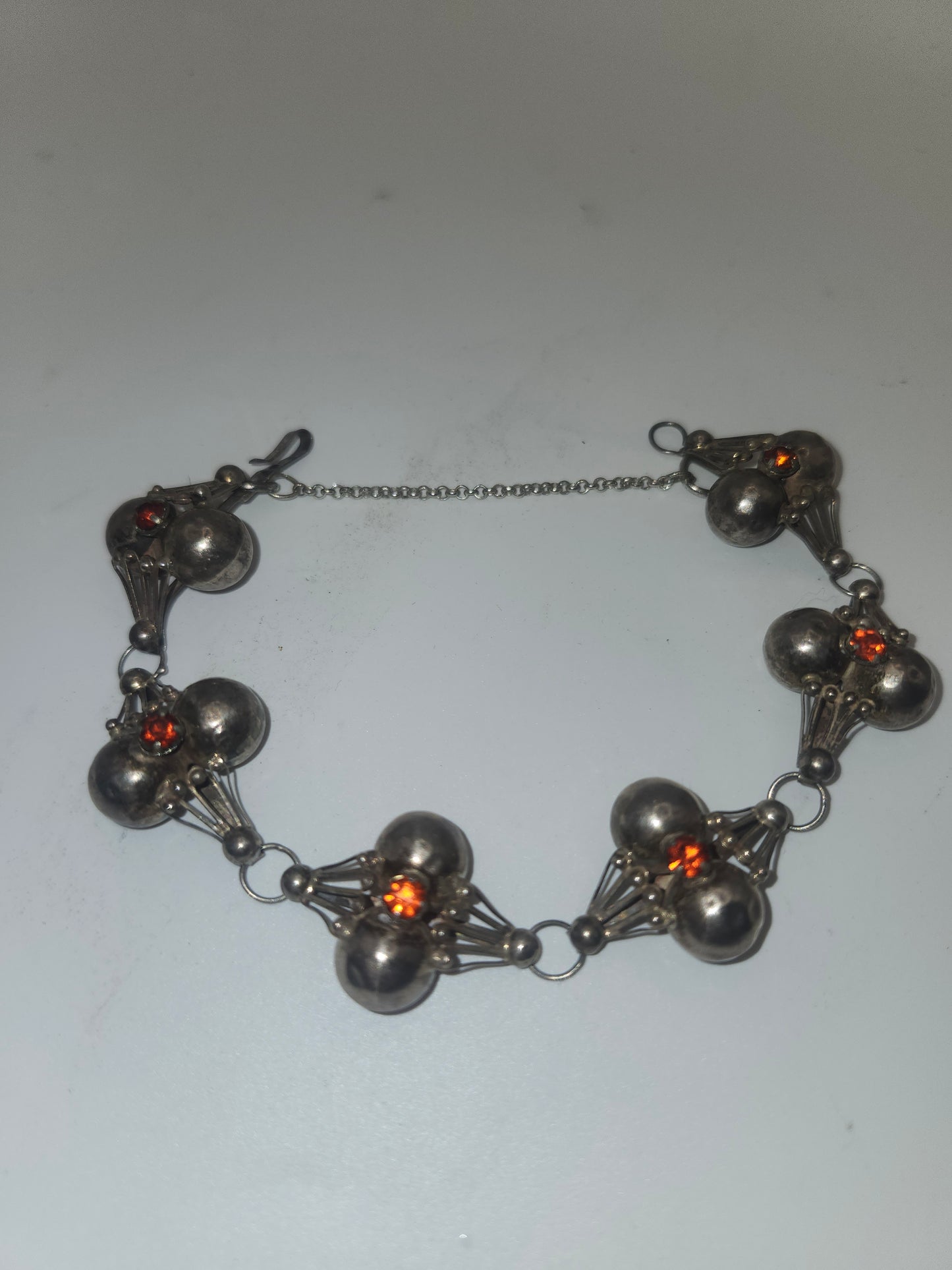 *925* Sterling & Gemstone Taxco, Mexican Handmade Bracelet