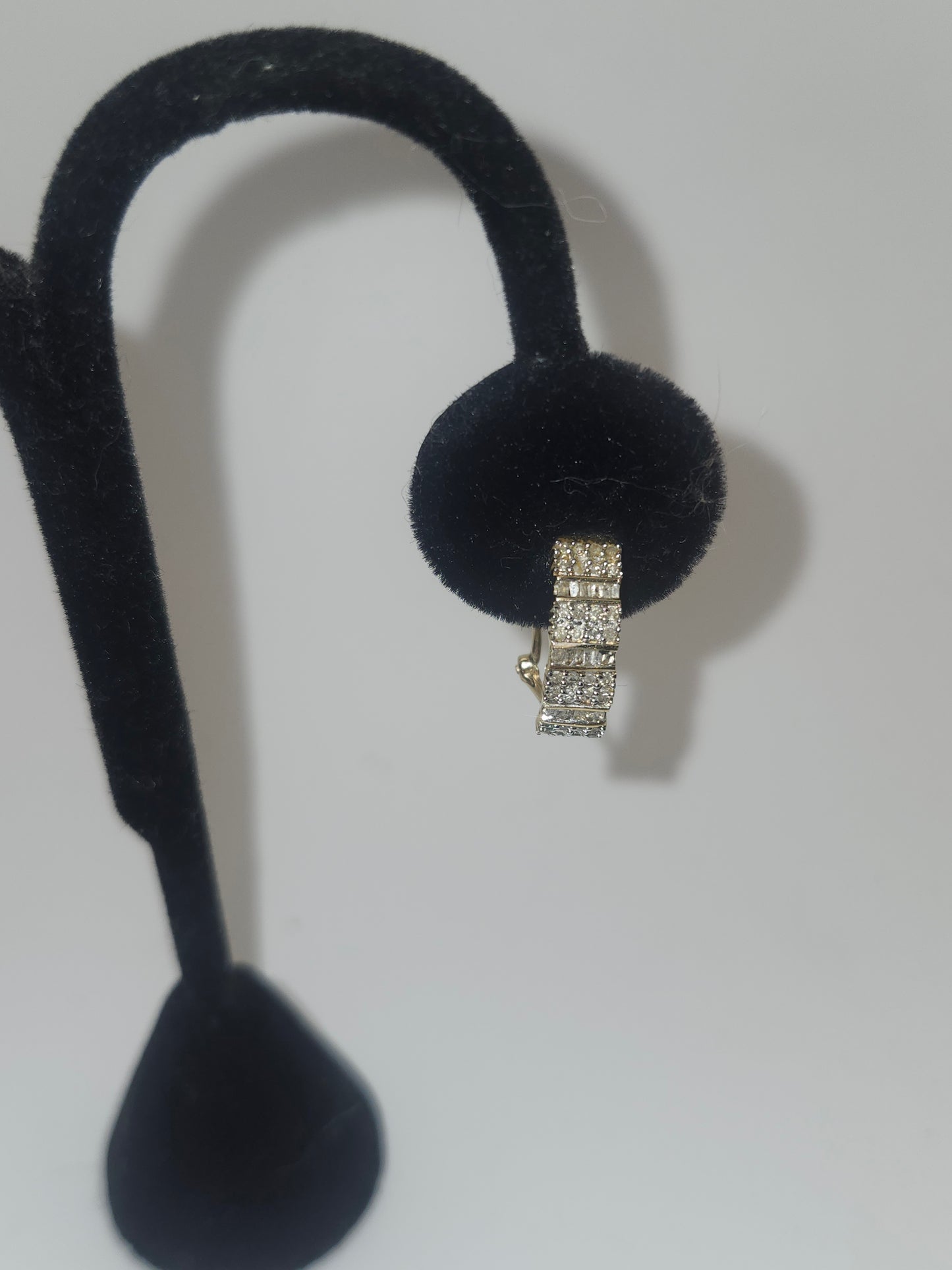 *10K* Yellow Gold & Channel Set Diamond Earrings
