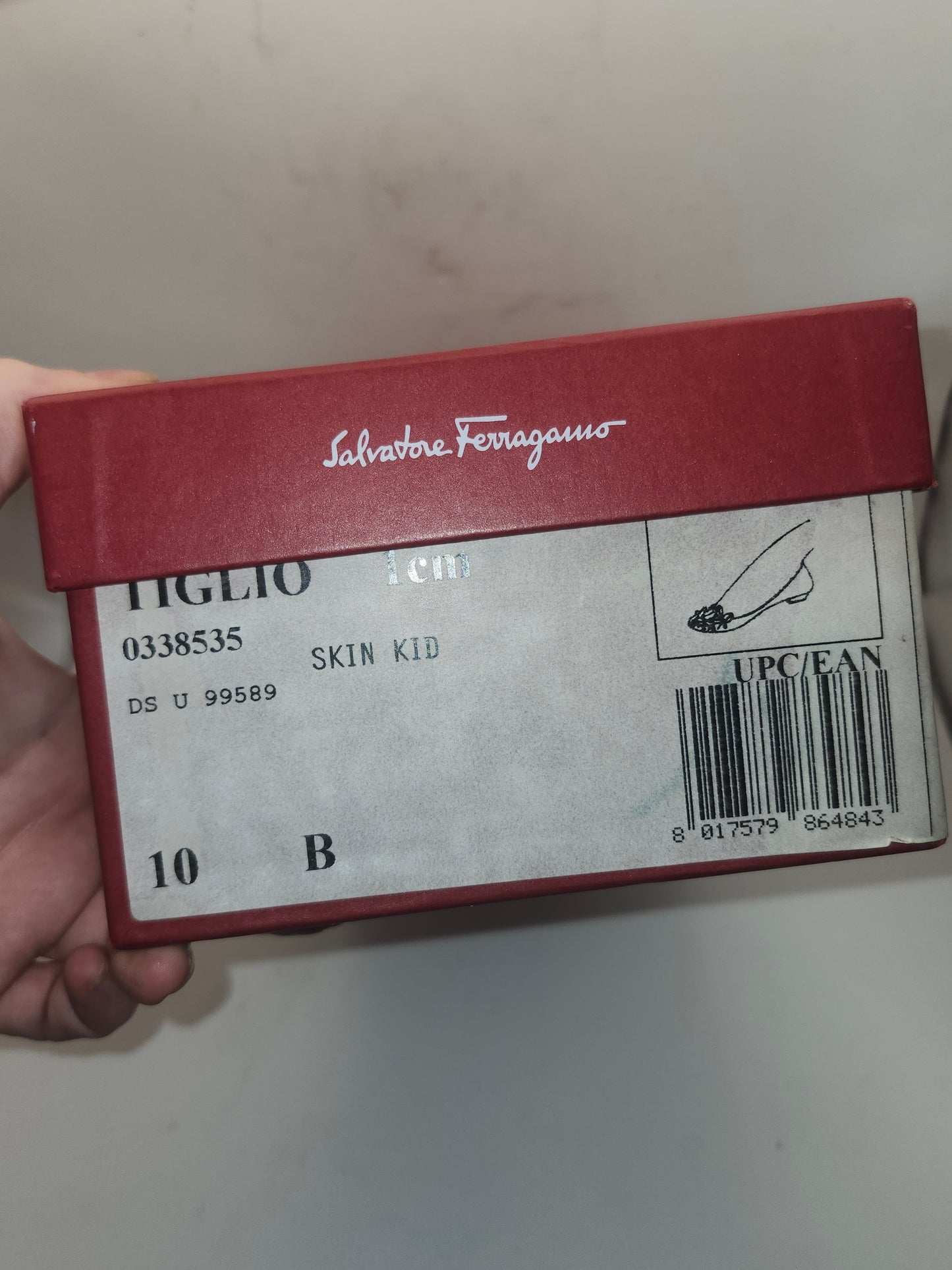 *Salvatore Ferragamo* Metallic Ballet Flats Size 10 Women's