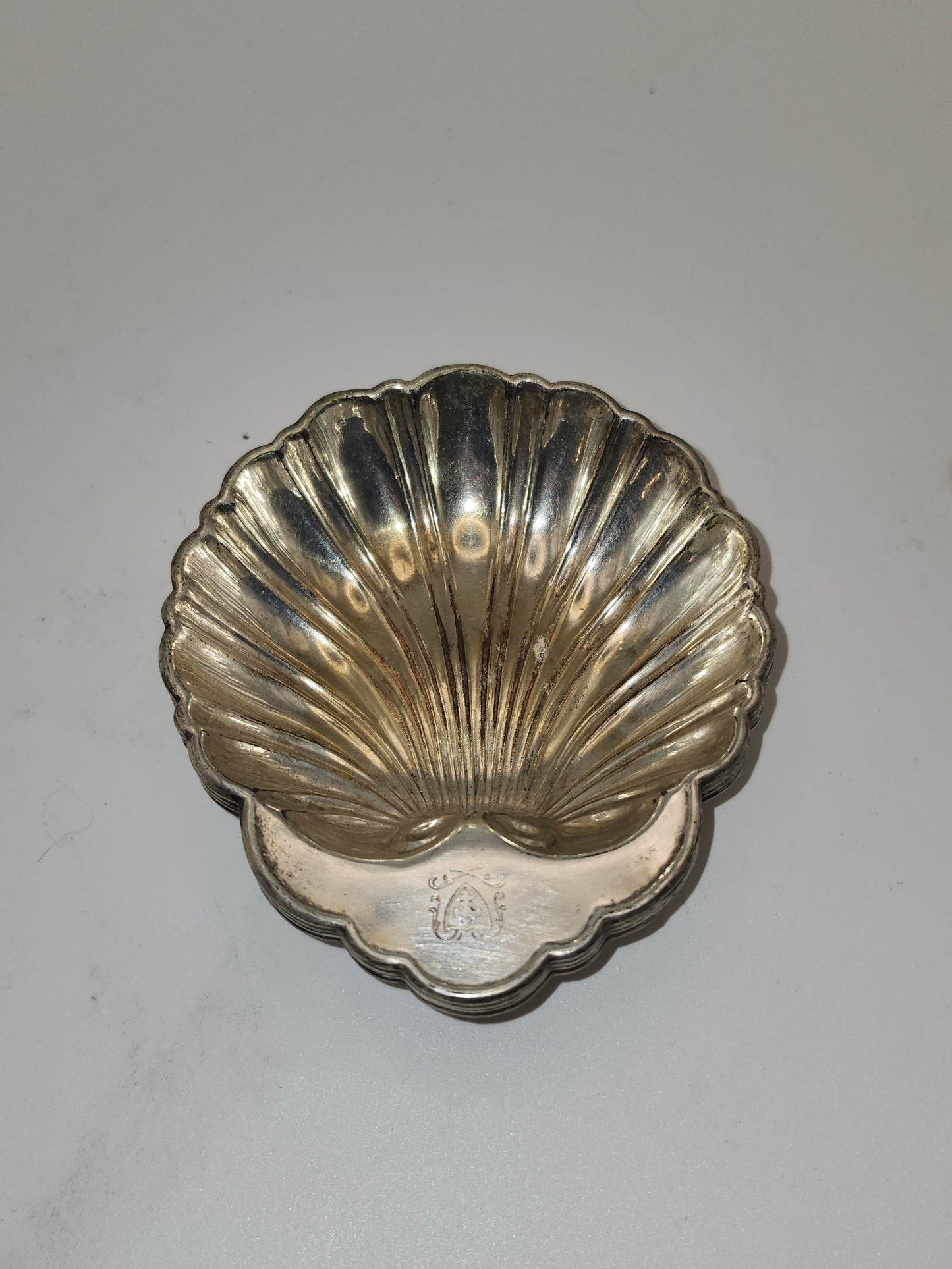 *Silver on Copper* Set of 4 Stackable Ashtrays / Trinket Dishes