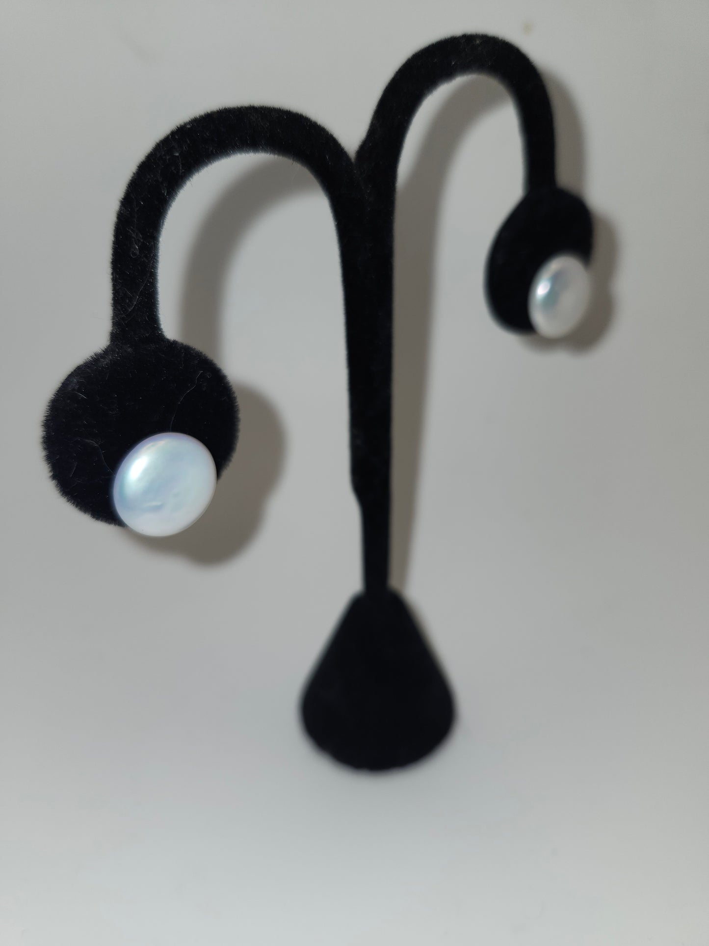 *925* Sterling & Coin Pearl Earrings
