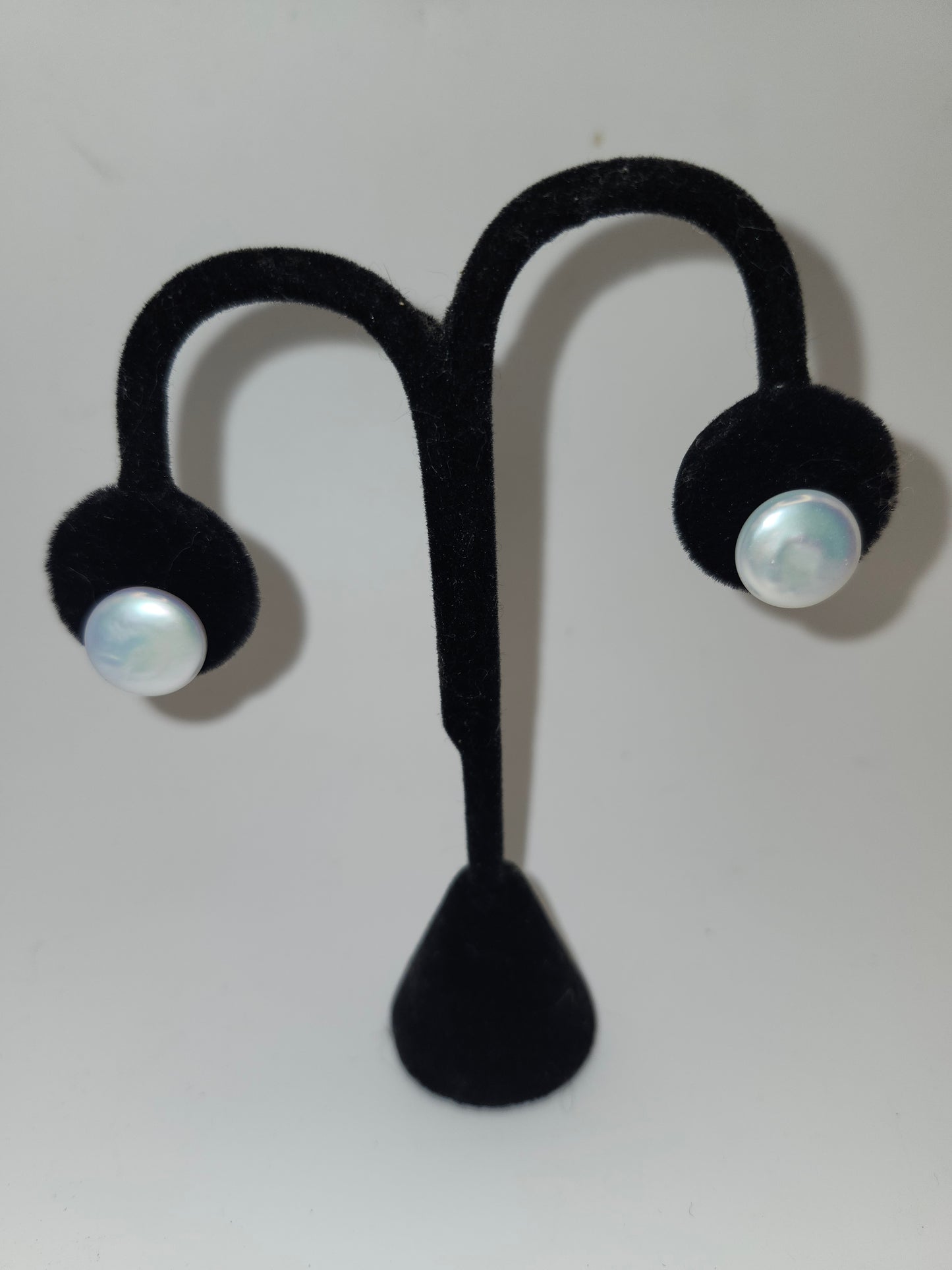 *925* Sterling & Coin Pearl Earrings