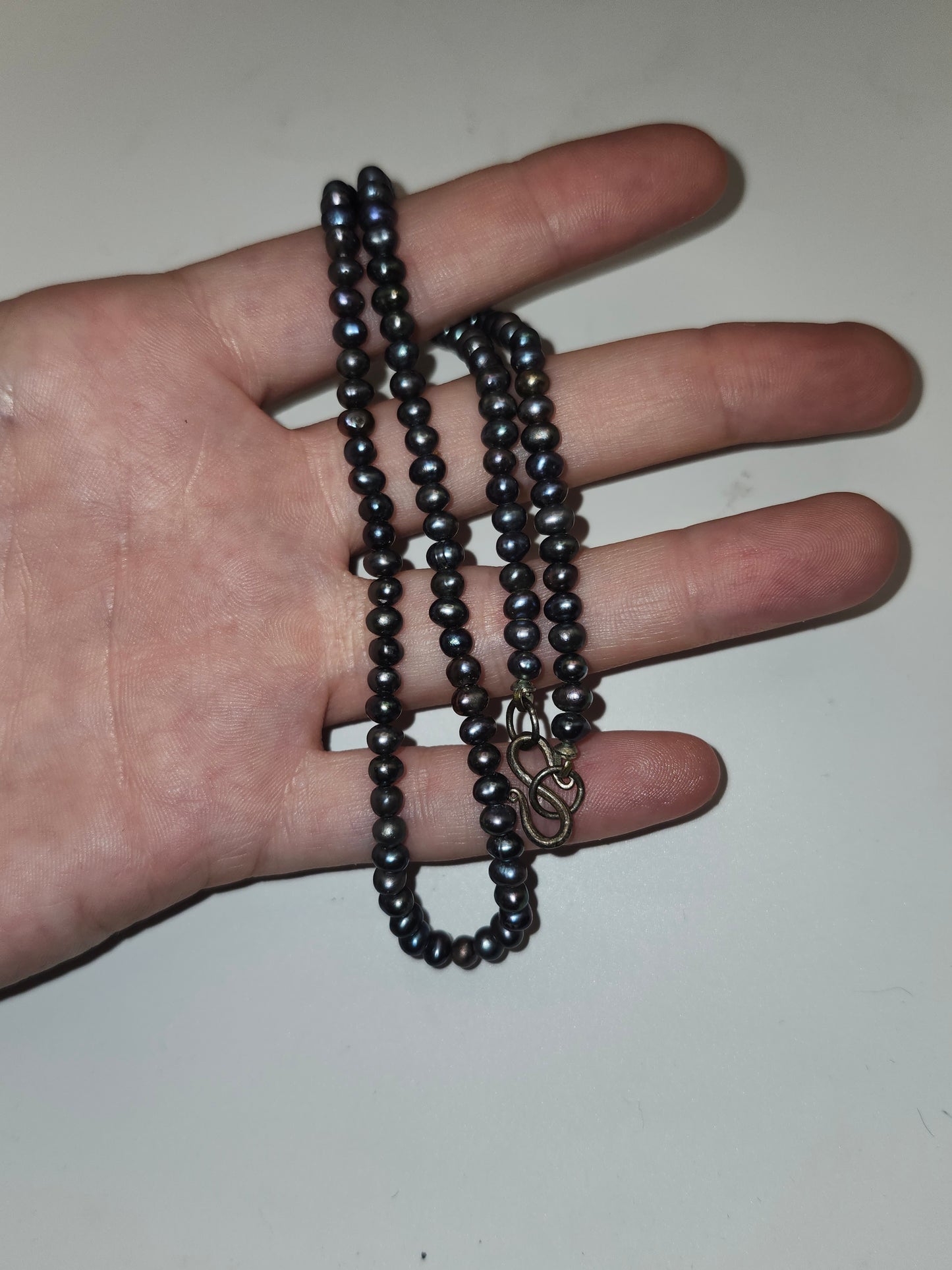 *925* Sterling & Black Pearl Necklace