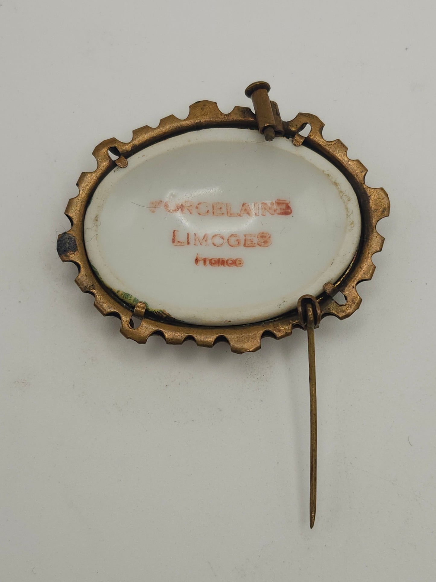 *Limoges* Porcelain Brooch Vintage