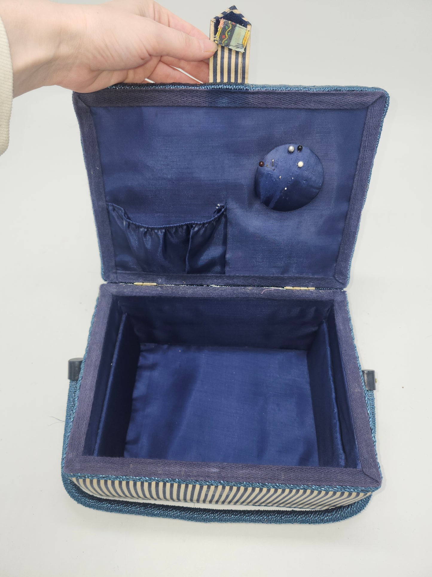 *Vintage* Striped Sewing Box