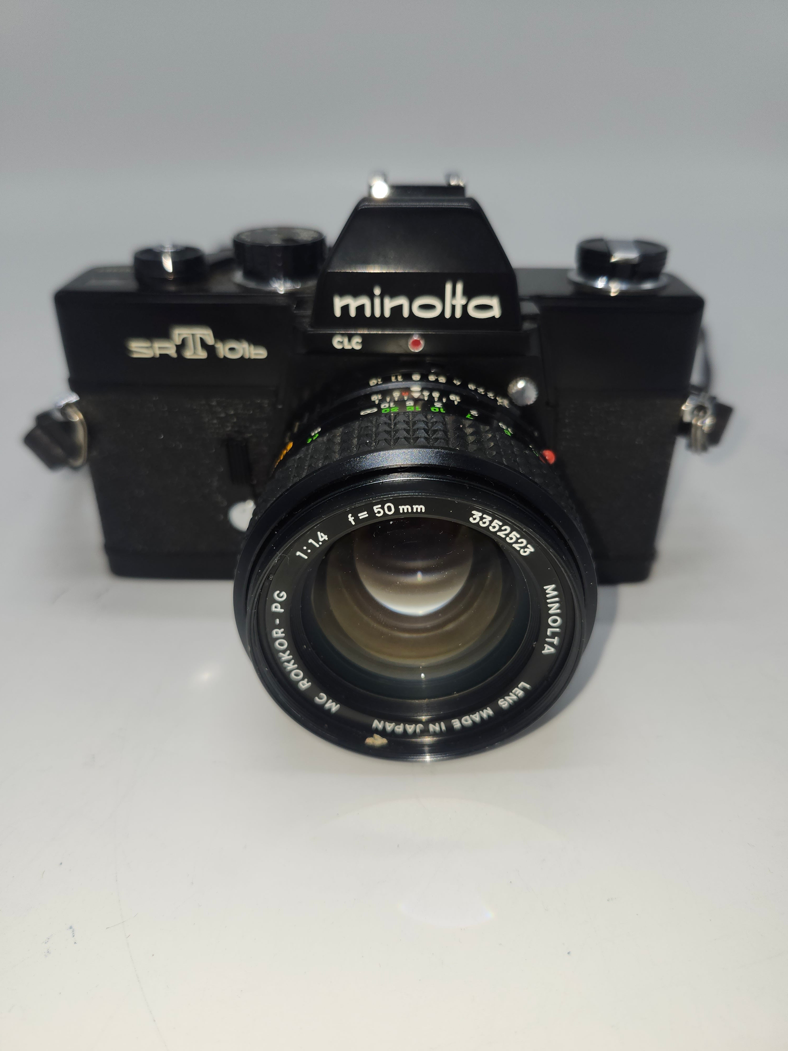 Minolta~ SRT‑101 Camera with MC Rokkor‑PG 50mm f/1.4. Lens