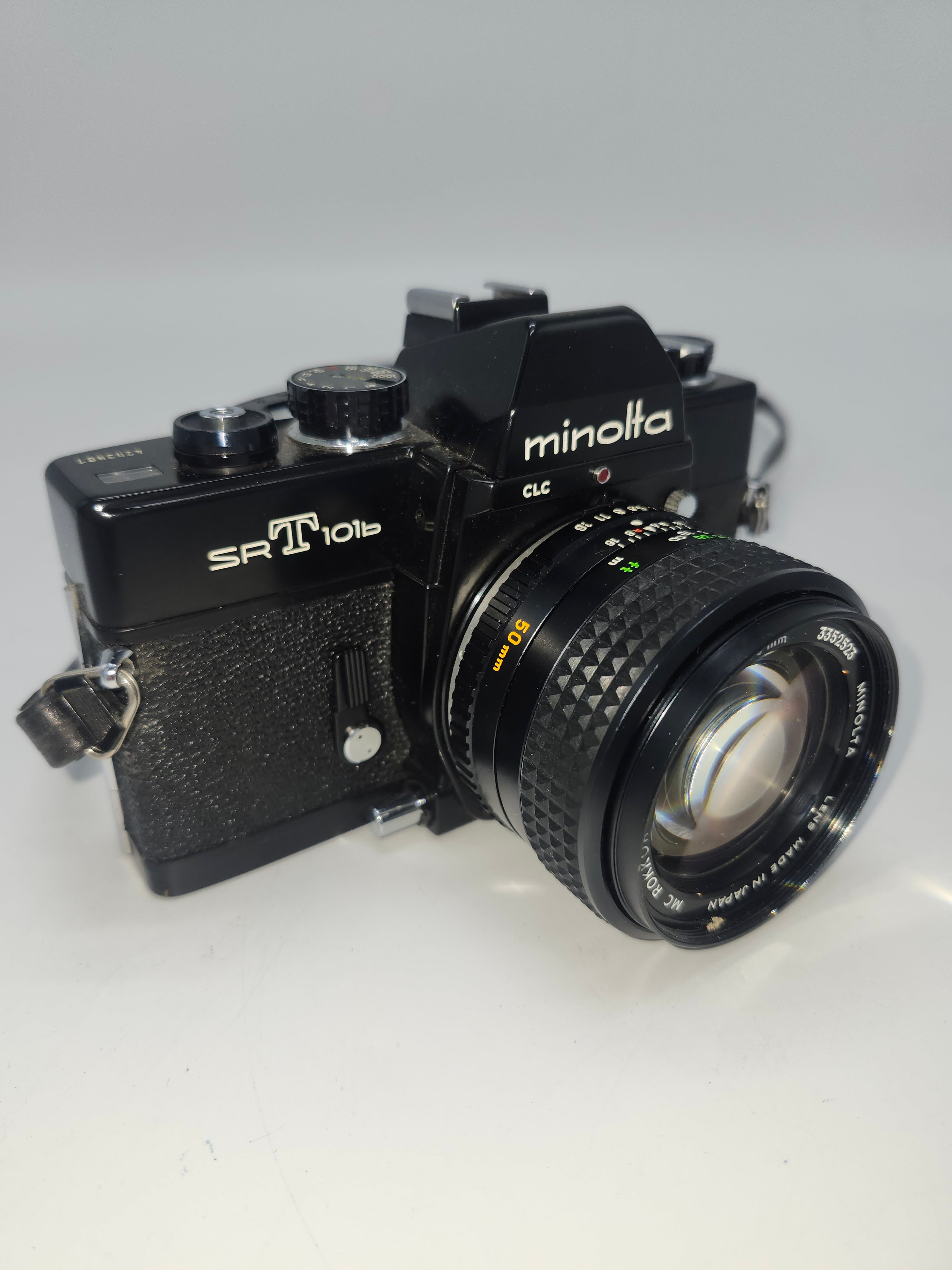 Minolta~ SRT‑101 Camera with MC Rokkor‑PG 50mm f/1.4. Lens