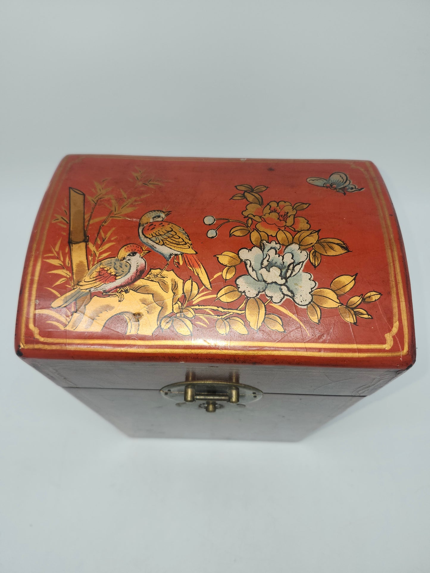 *Vintage* Eastern Hand-Painted Laquerer Spirit / Storage Box
