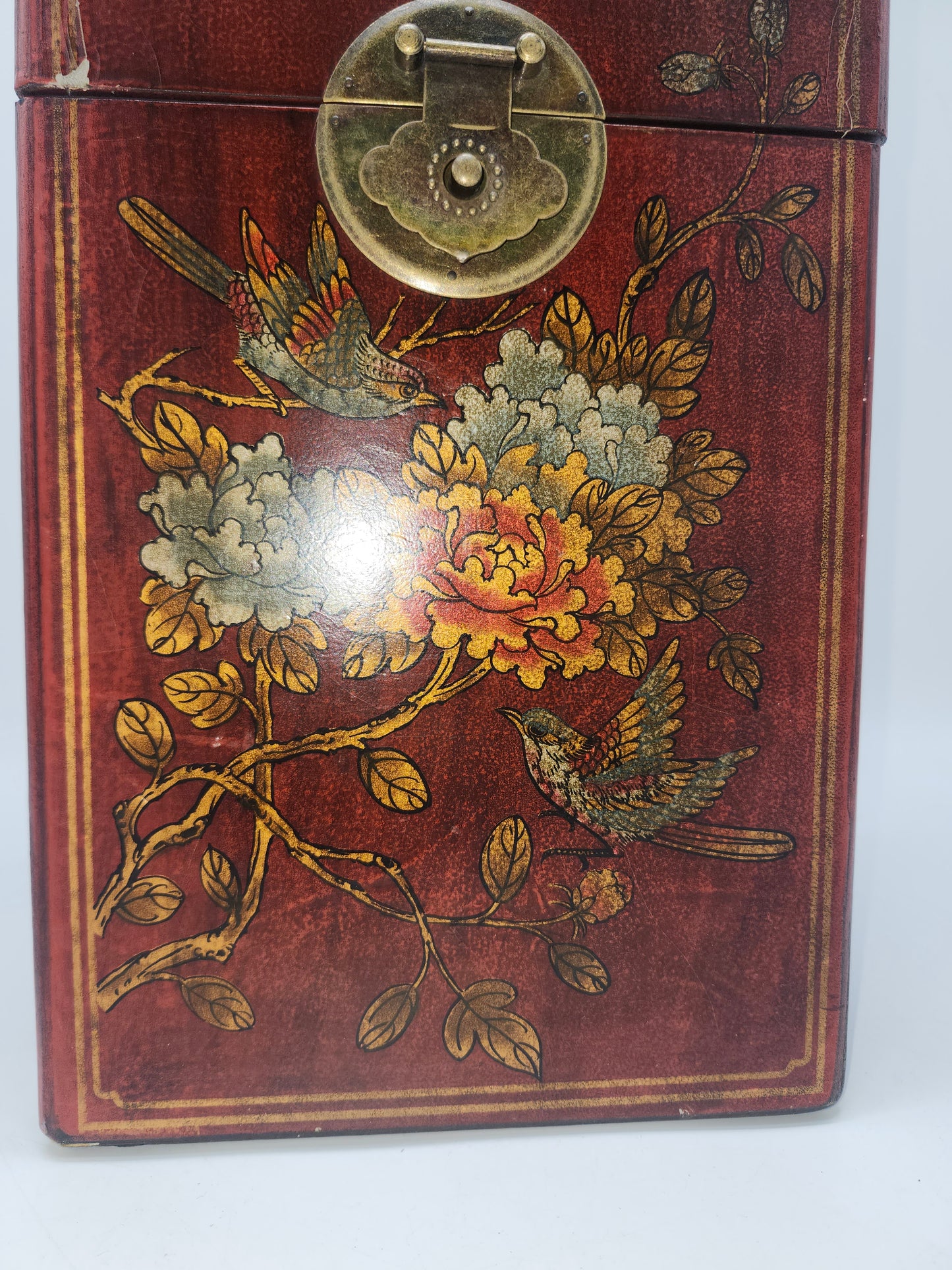 *Vintage* Eastern Hand-Painted Laquerer Spirit / Storage Box