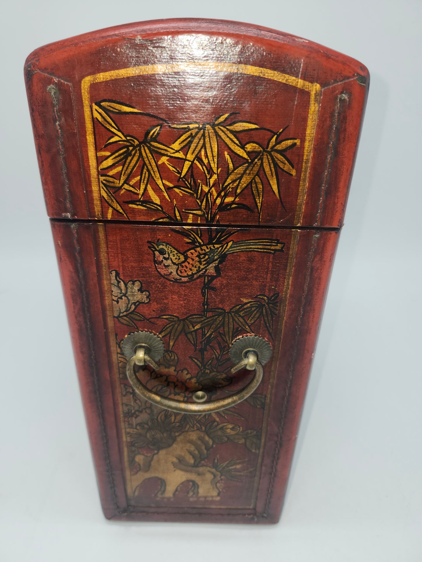 *Vintage* Eastern Hand-Painted Laquerer Spirit / Storage Box