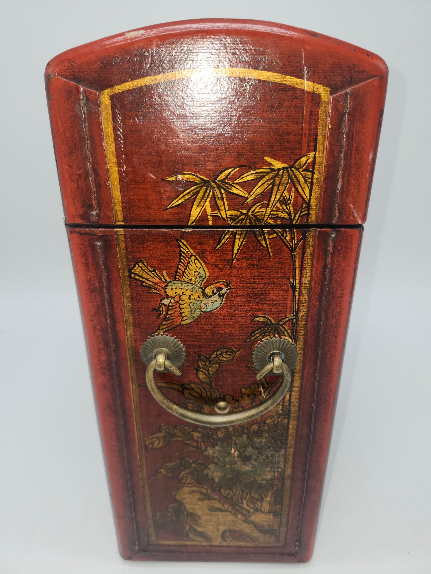 *Vintage* Eastern Hand-Painted Laquerer Spirit / Storage Box