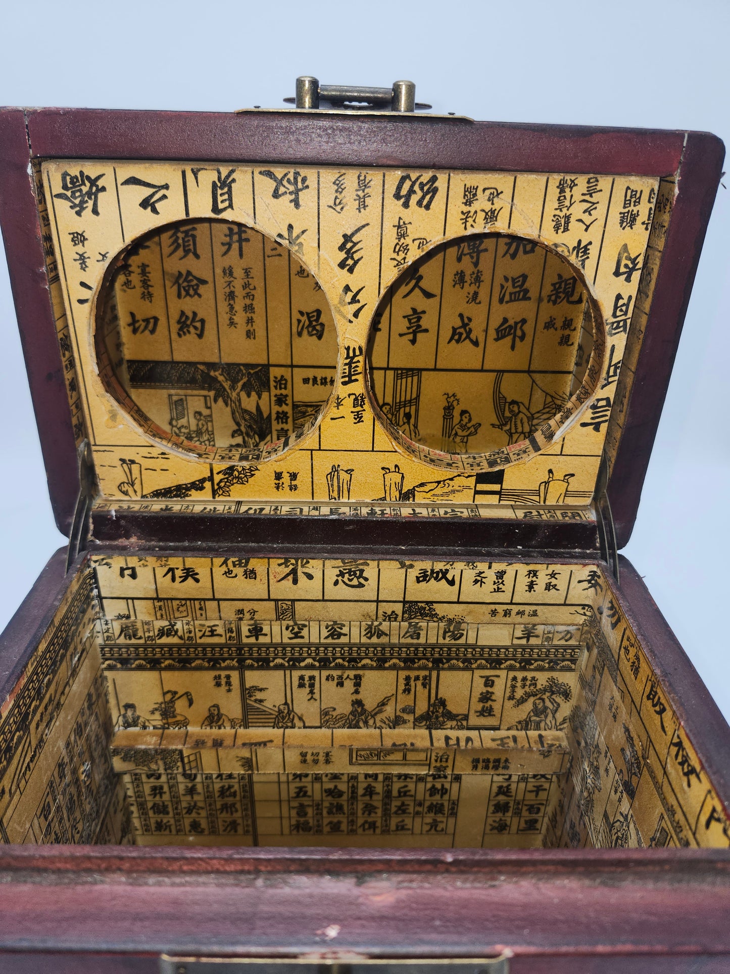 *Vintage* Eastern Hand-Painted Laquerer Spirit / Storage Box