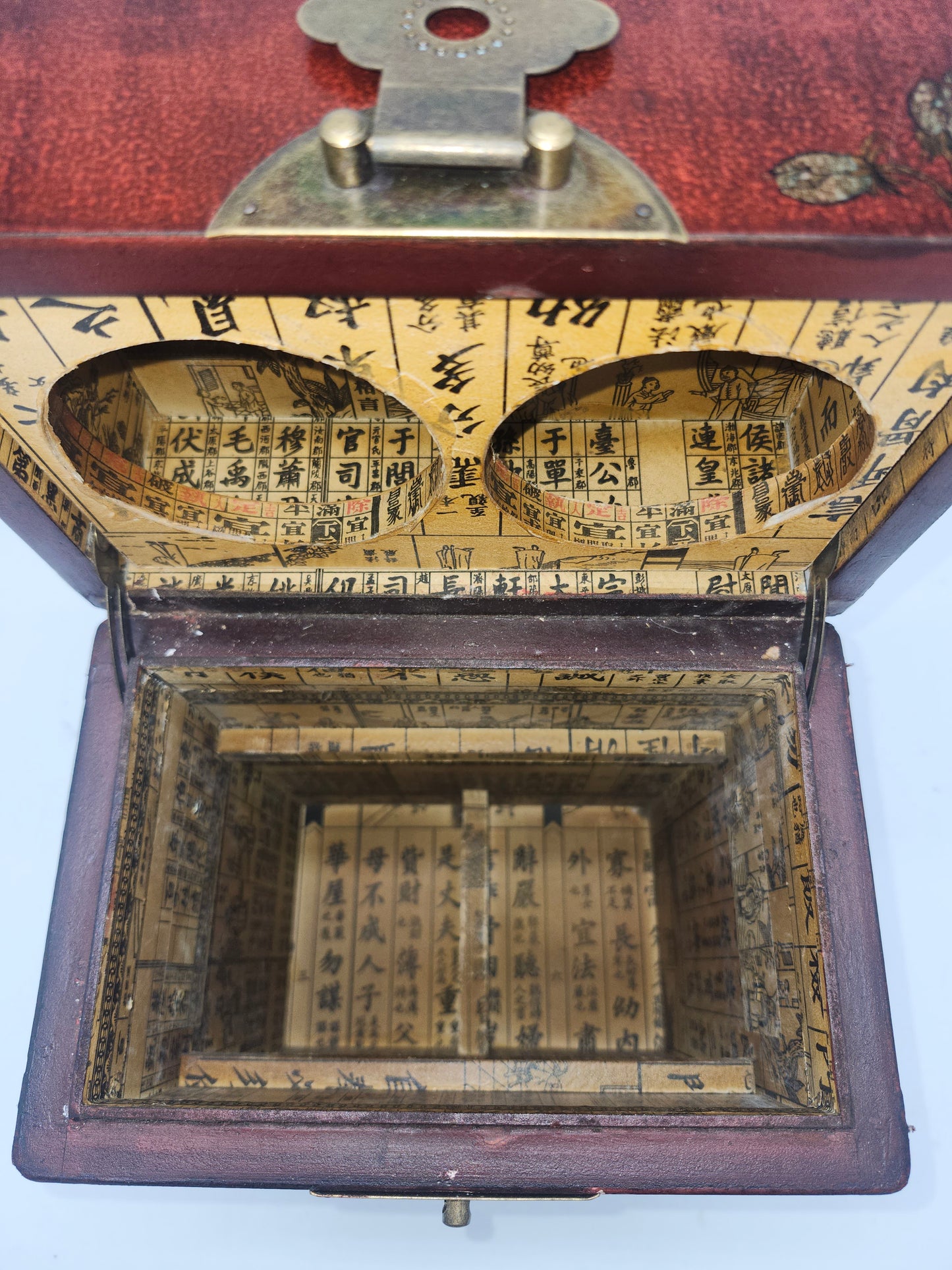 *Vintage* Eastern Hand-Painted Laquerer Spirit / Storage Box