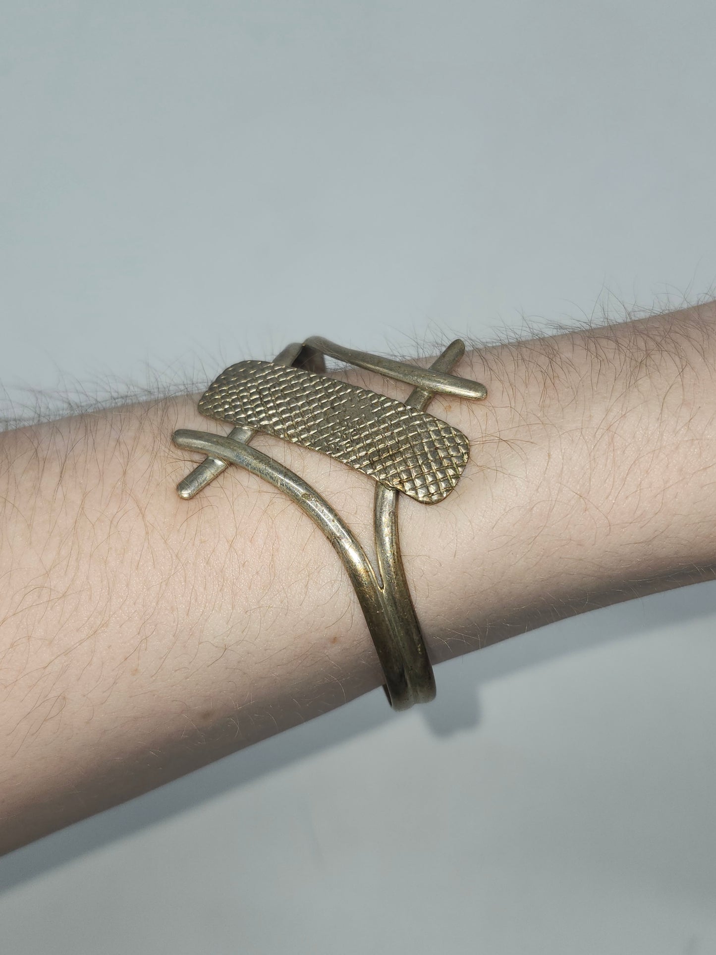 *950* Silver Geometric Bangle Bracelet