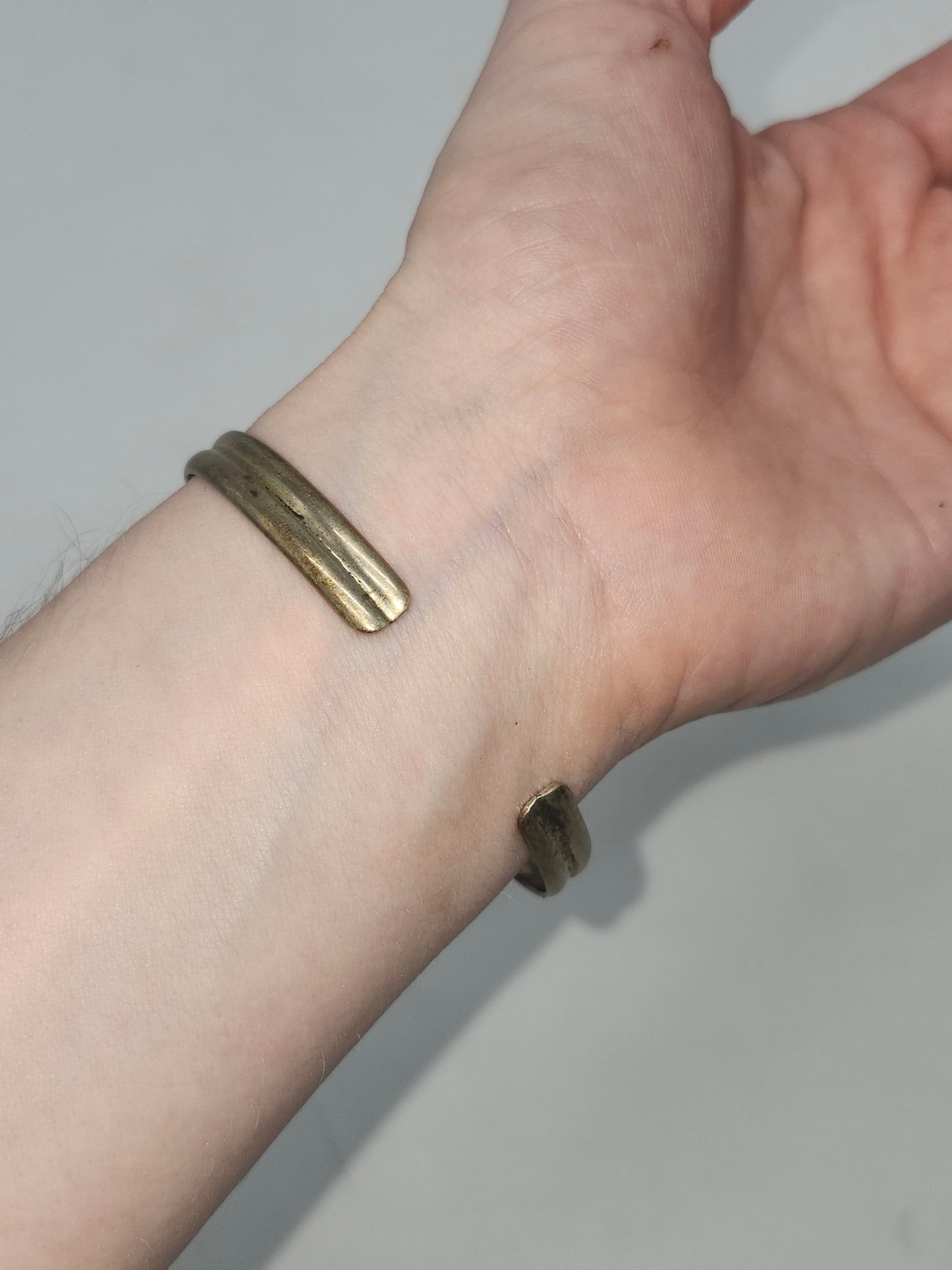 *950* Silver Geometric Bangle Bracelet