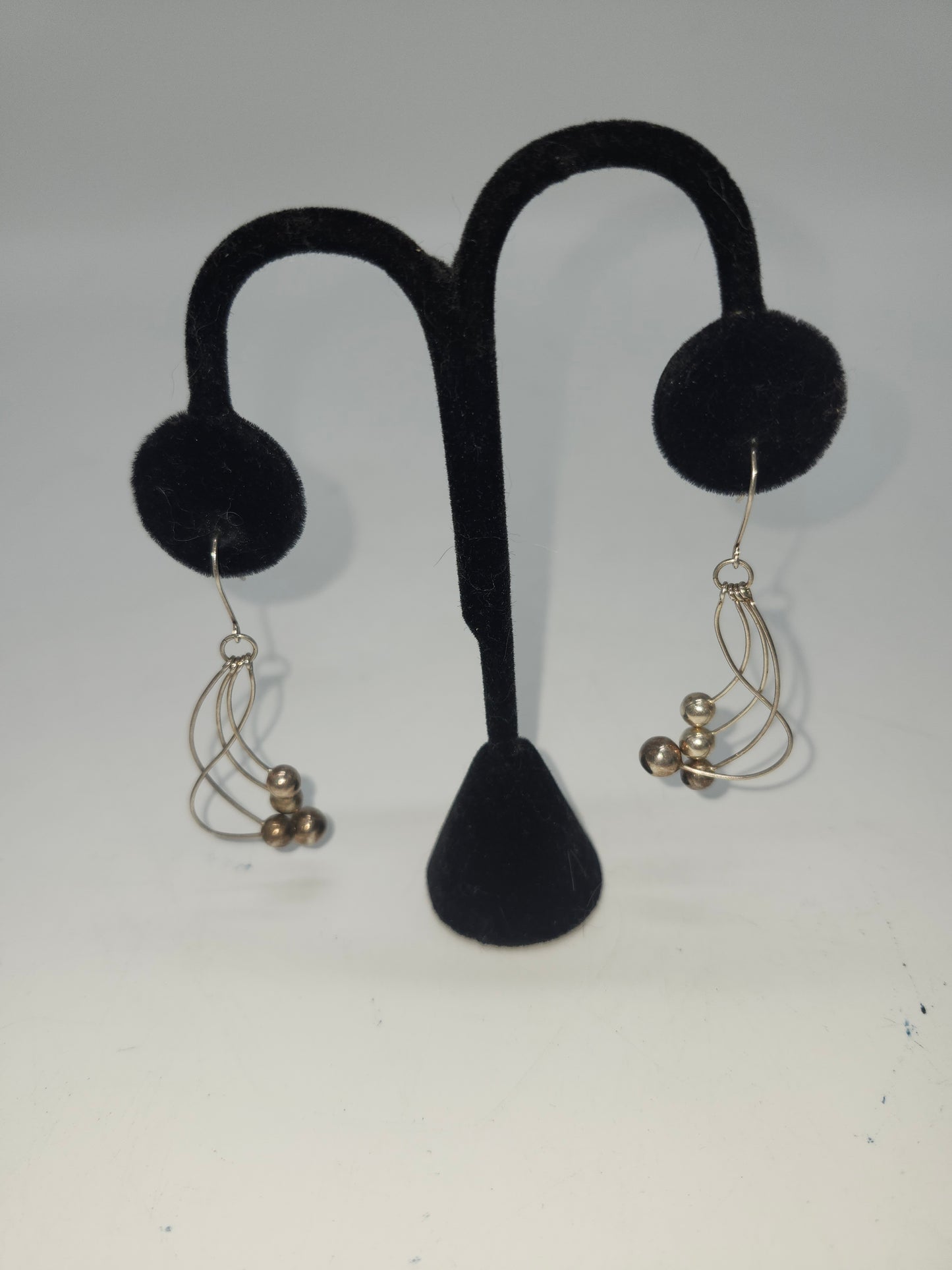 *925* Sterling Geometric Modernist Dangle Earrings