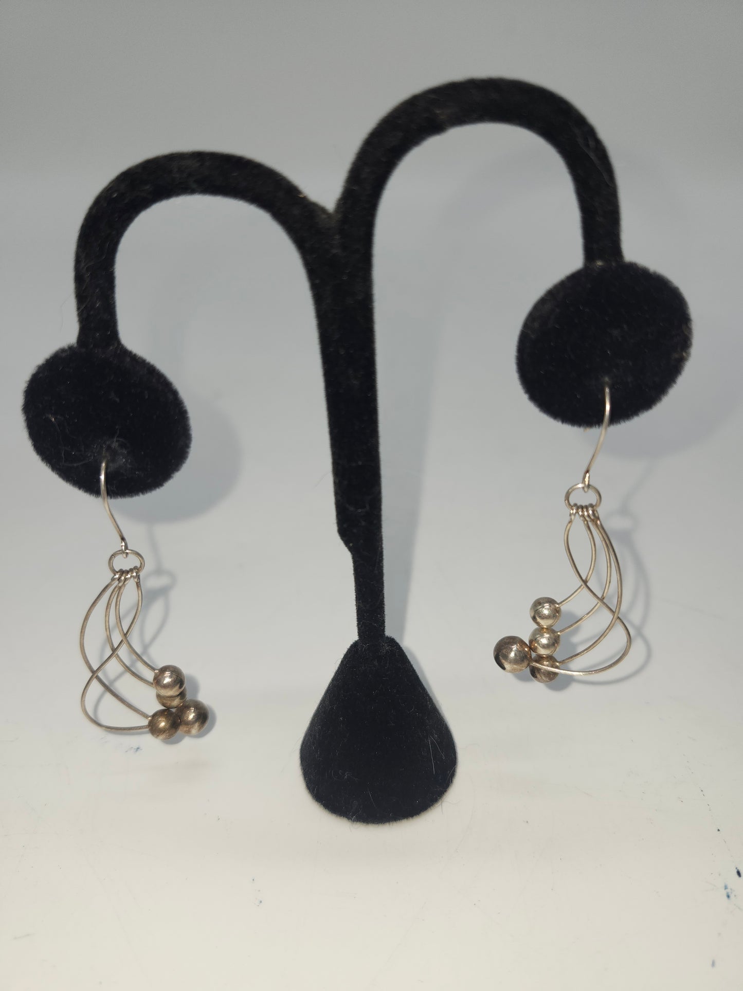 *925* Sterling Geometric Modernist Dangle Earrings