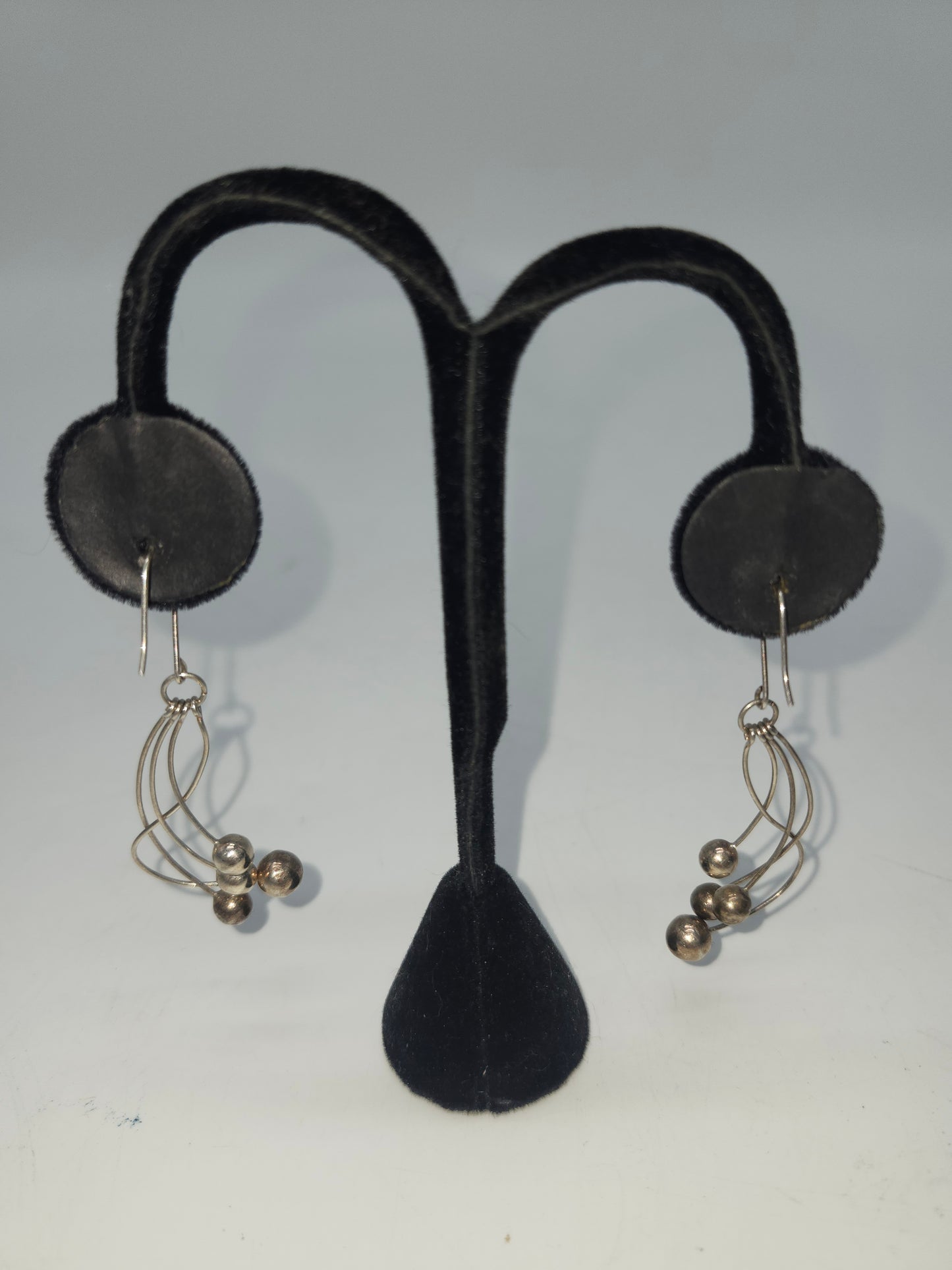 *925* Sterling Geometric Modernist Dangle Earrings