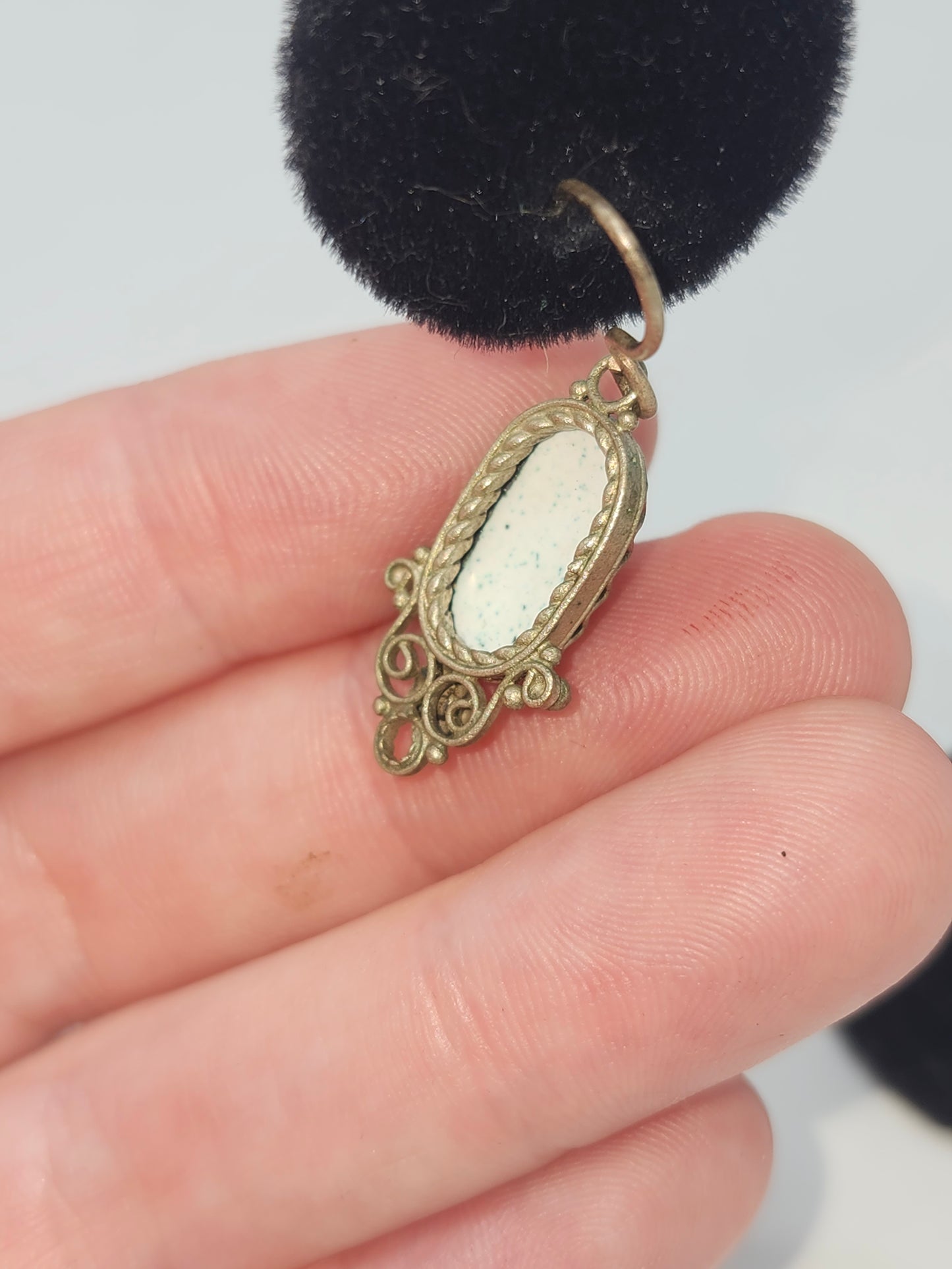 *Enamel* Nickel Silver Russian Hand Painted Earrings