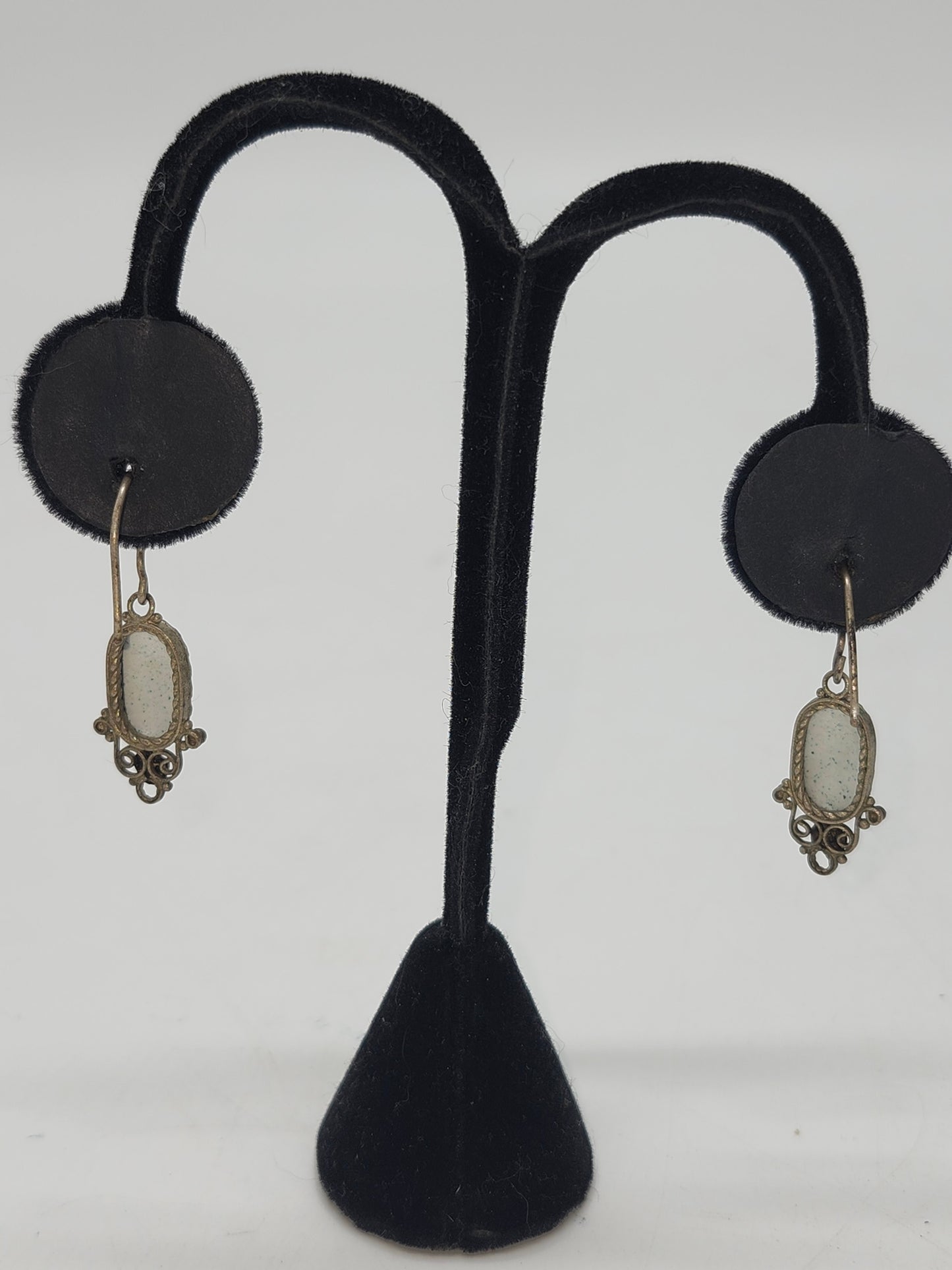 *Enamel* Nickel Silver Russian Hand Painted Earrings
