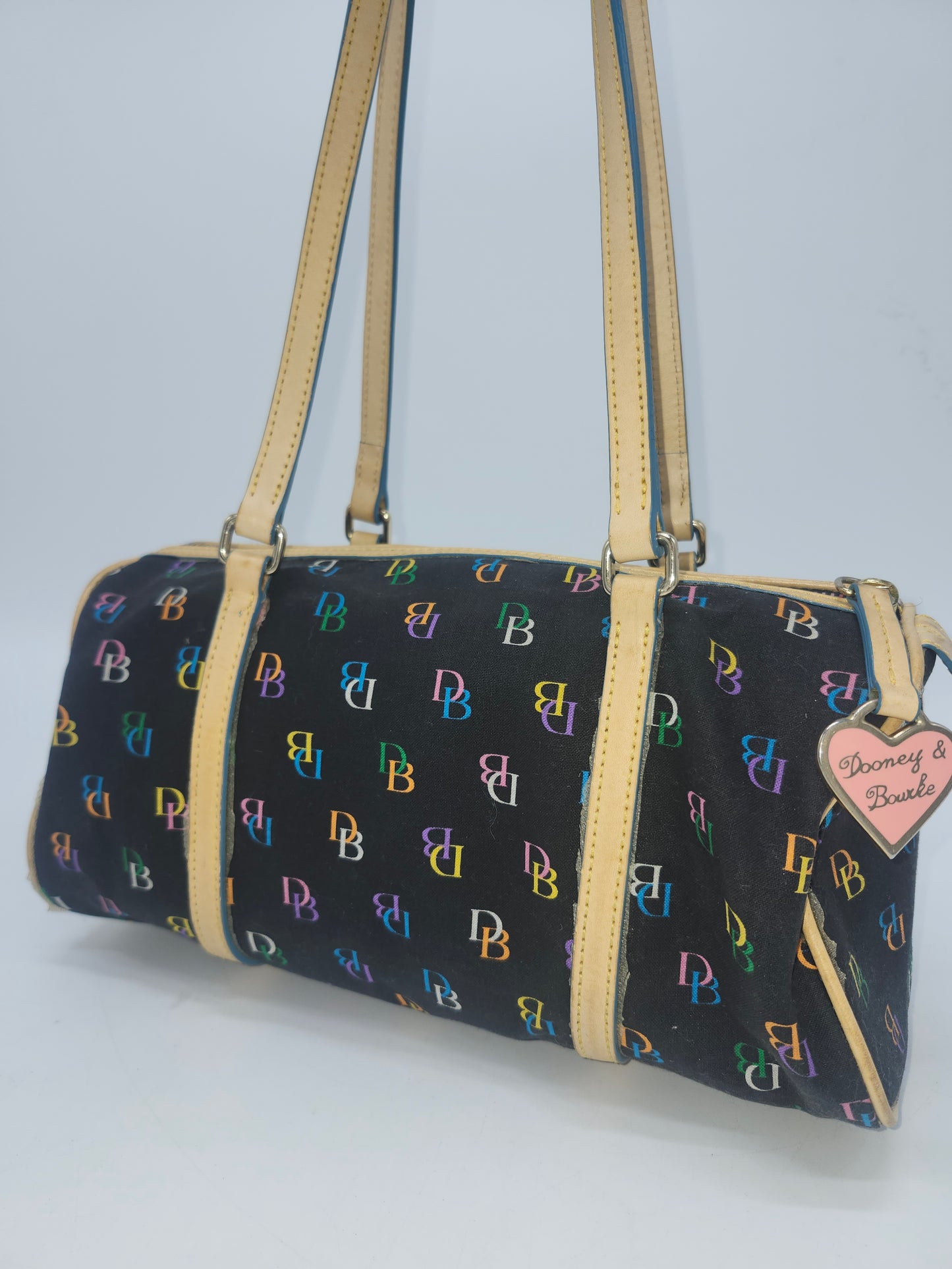*Dooney & Bourke* Y2K Rainbow Monogram Barrel Bag