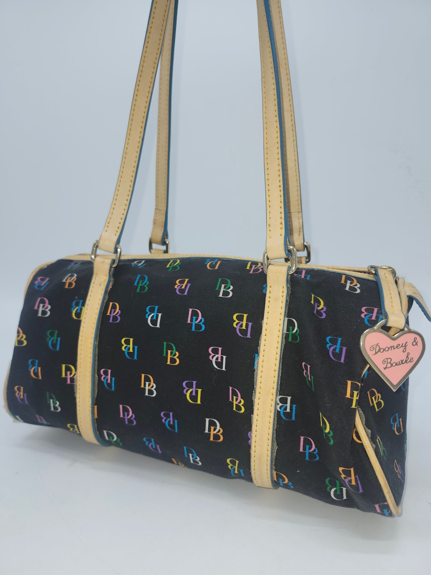 *Dooney & Bourke* Y2K Rainbow Monogram Barrel Bag