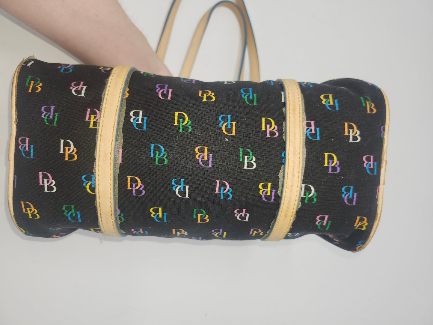 *Dooney & Bourke* Y2K Rainbow Monogram Barrel Bag