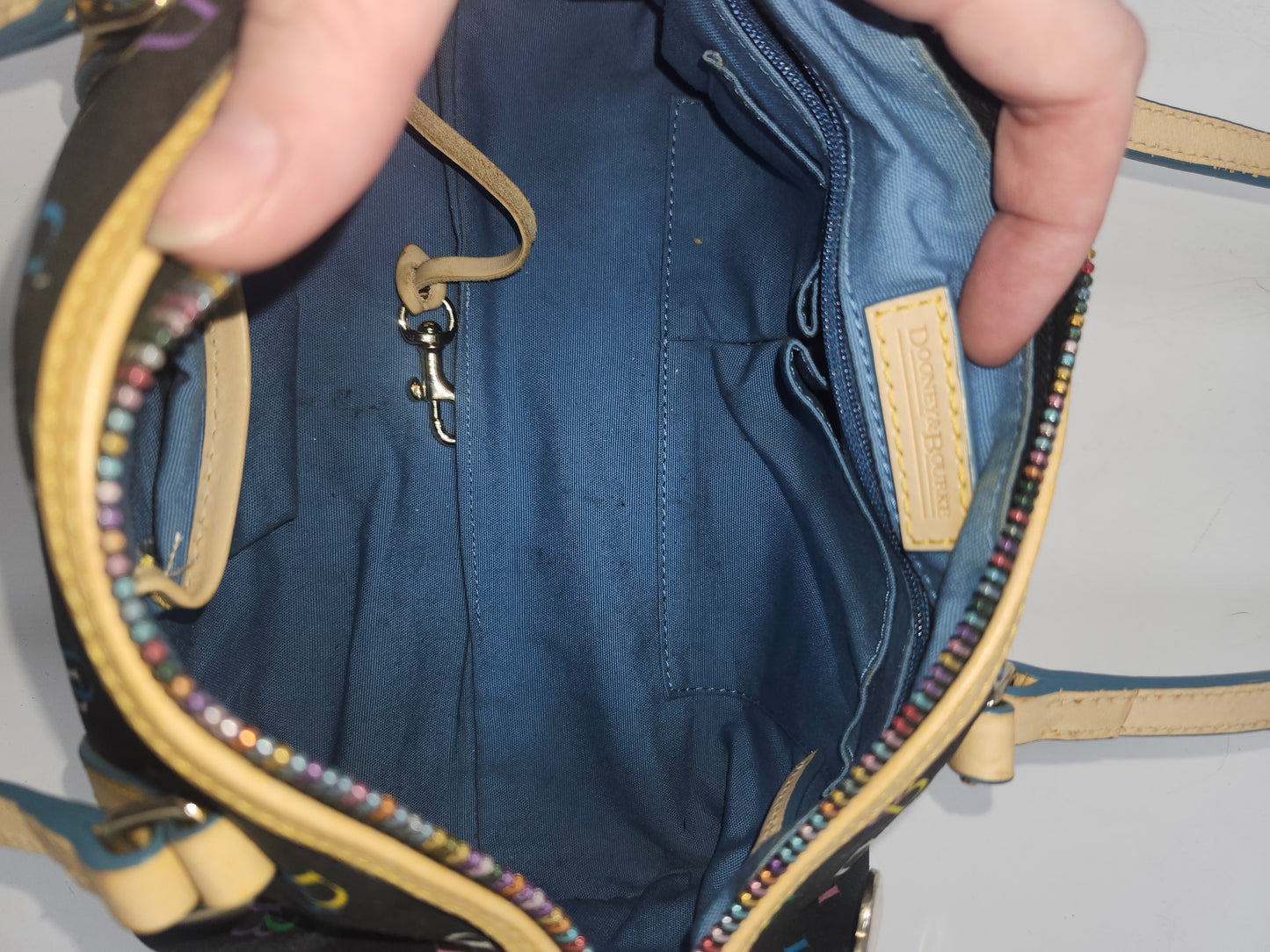 *Dooney & Bourke* Y2K Rainbow Monogram Barrel Bag