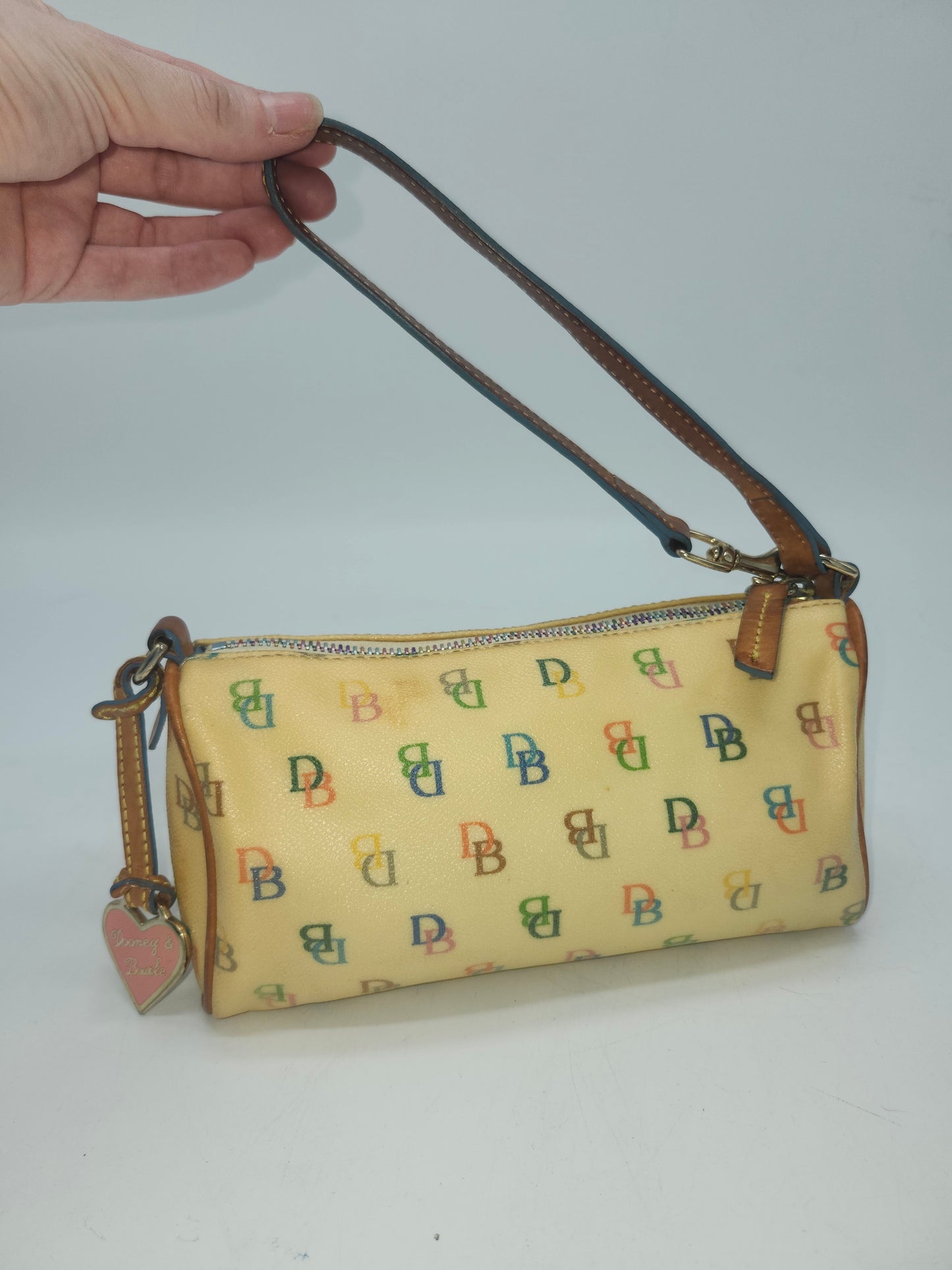 *Dooney & Bourke* Y2K Rainbow Monogram Mini Barrel Bag