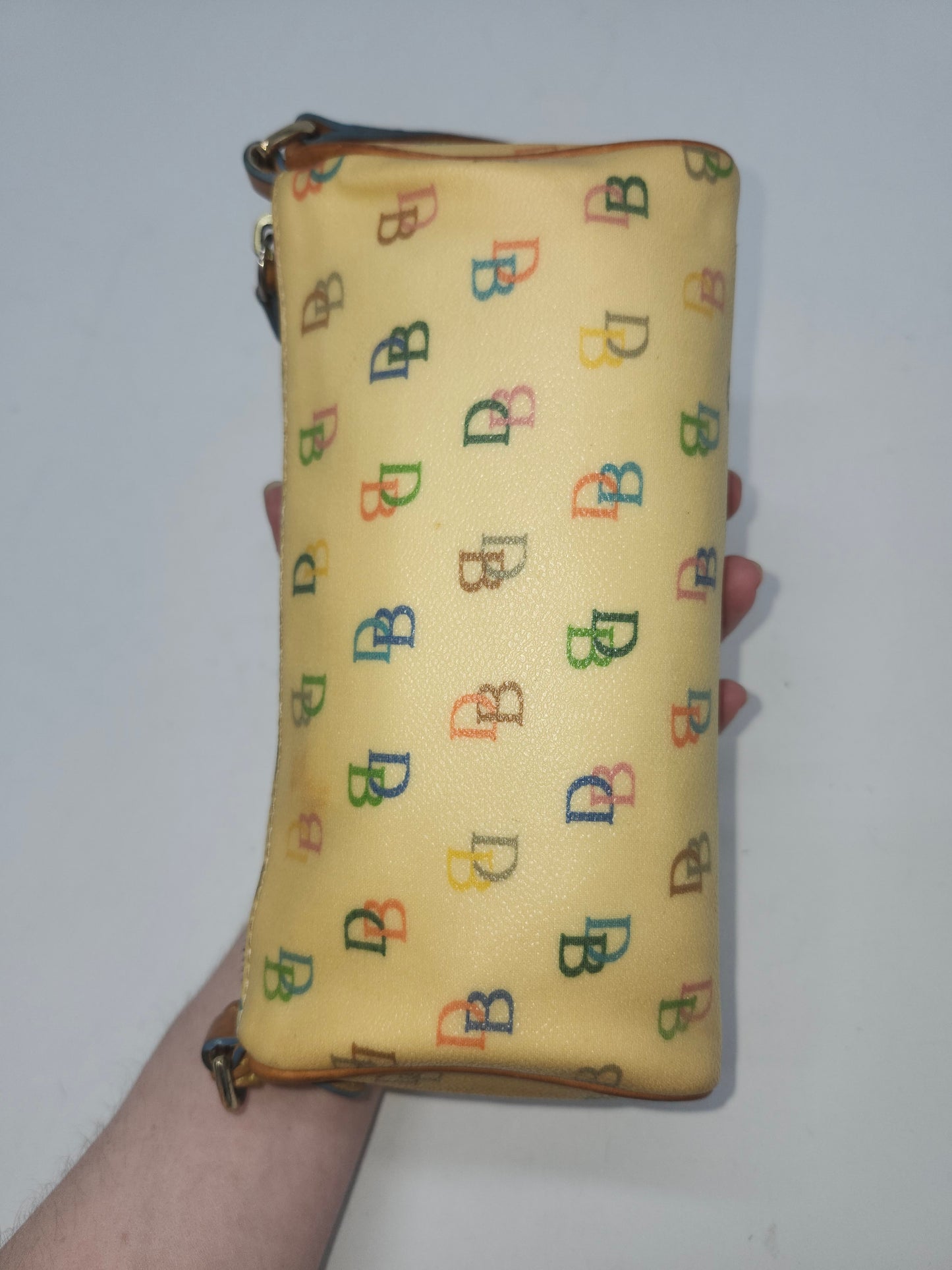*Dooney & Bourke* Y2K Rainbow Monogram Mini Barrel Bag