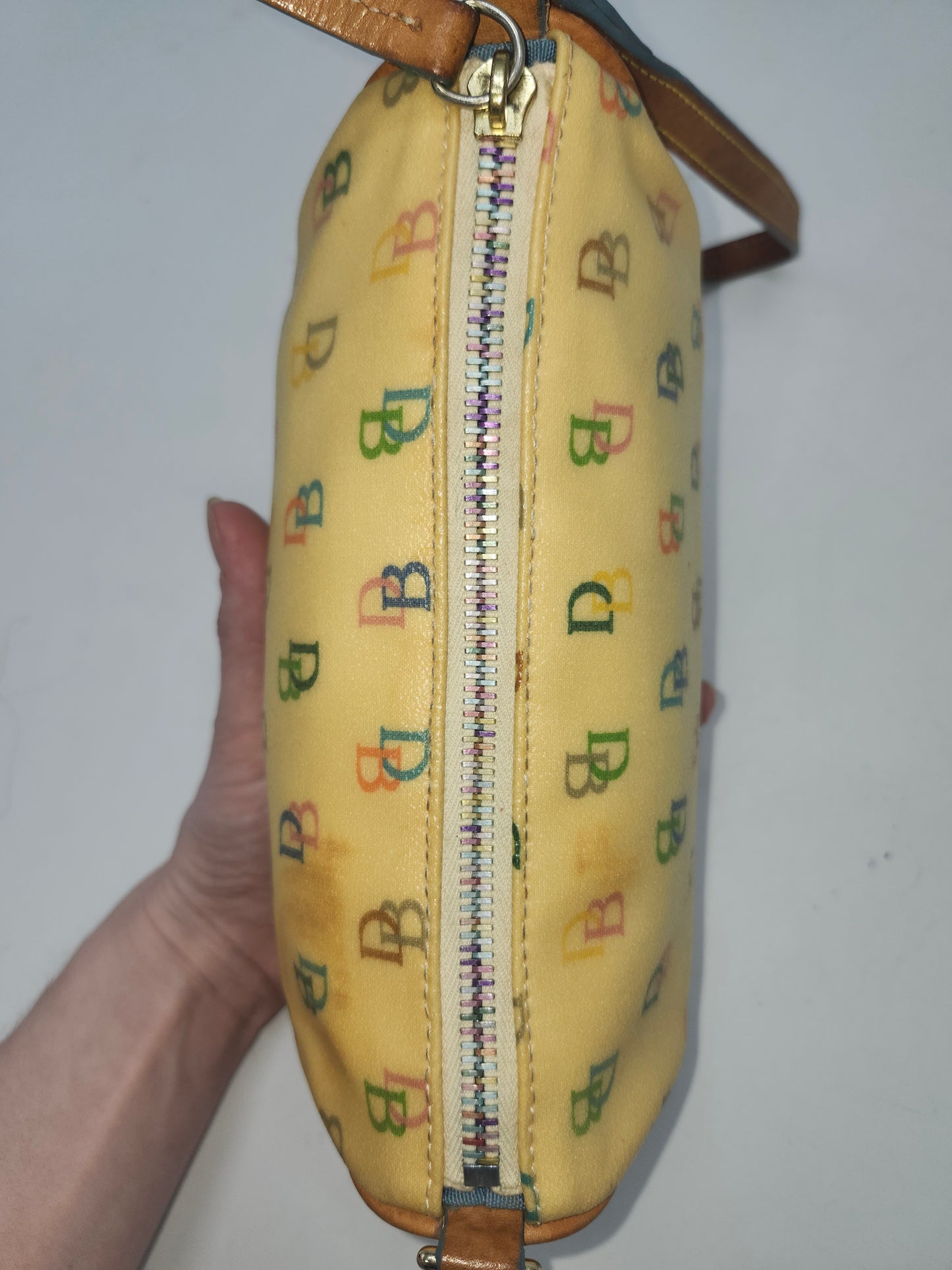 *Dooney & Bourke* Y2K Rainbow Monogram Mini Barrel Bag