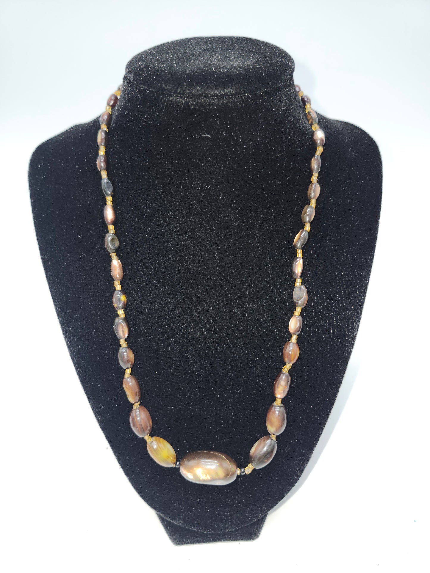 *Abalone* Polished Graduated Beaded Necklace