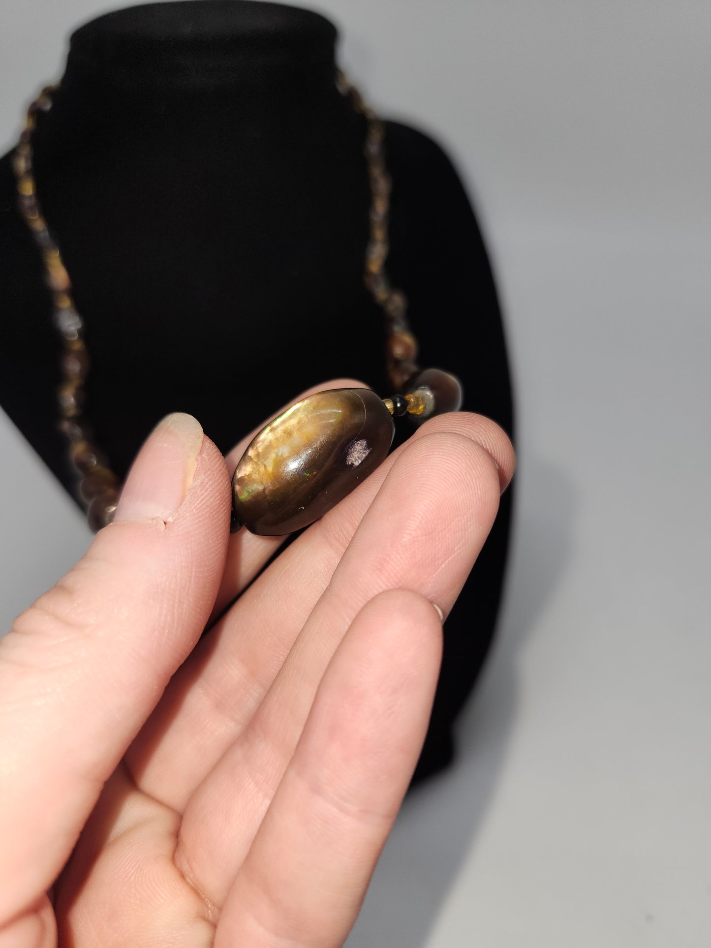 *Abalone* Polished Graduated Beaded Necklace