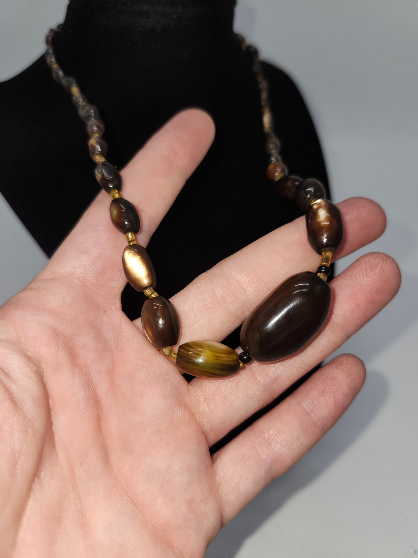 *Abalone* Polished Graduated Beaded Necklace