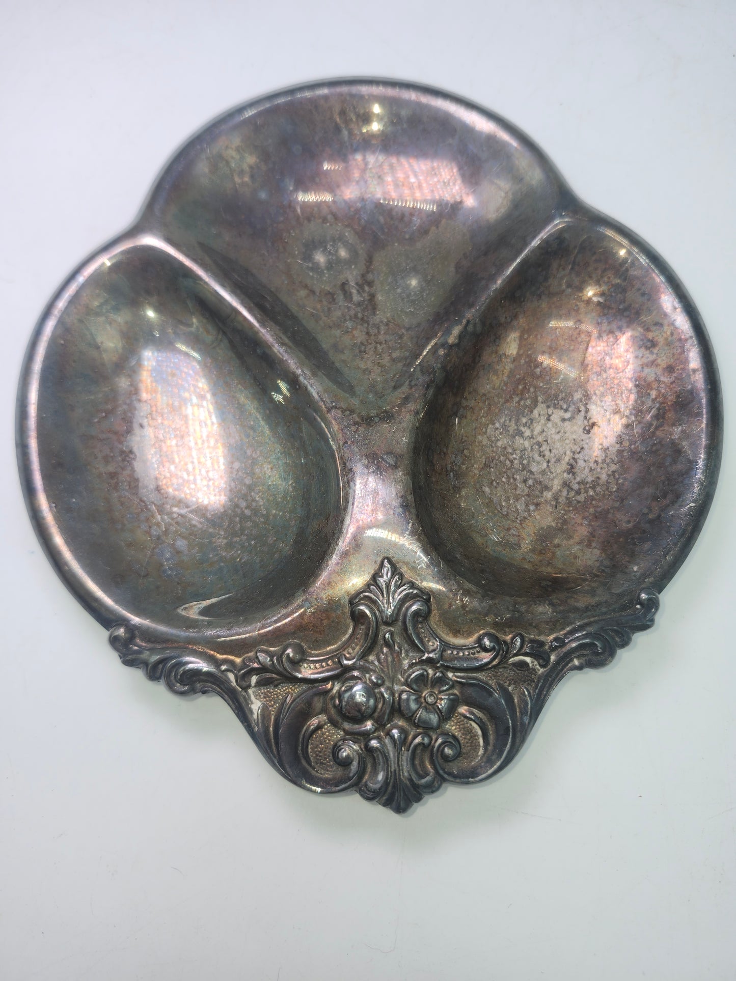 *Vintage* Silverplated Trinket / Candy Dish - 3 Compartments