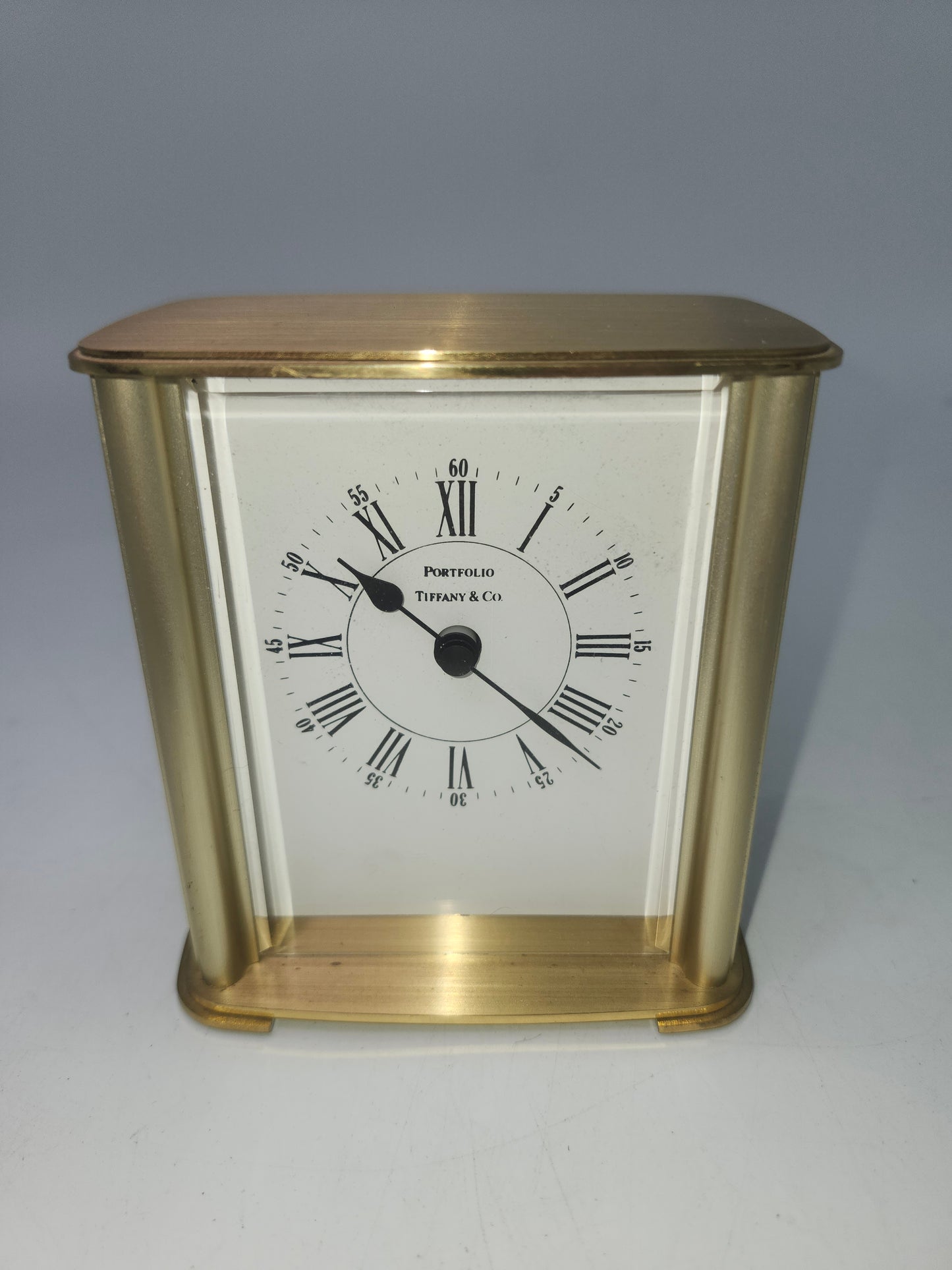 *Tiffany & Co.* Portfolio Collection Solid Brass & Quartz Clock