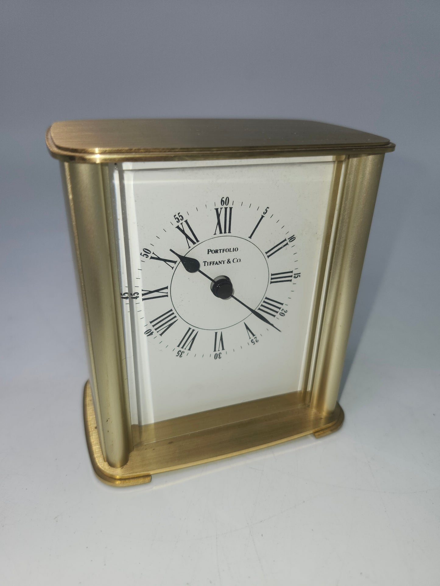 *Tiffany & Co.* Portfolio Collection Solid Brass & Quartz Clock