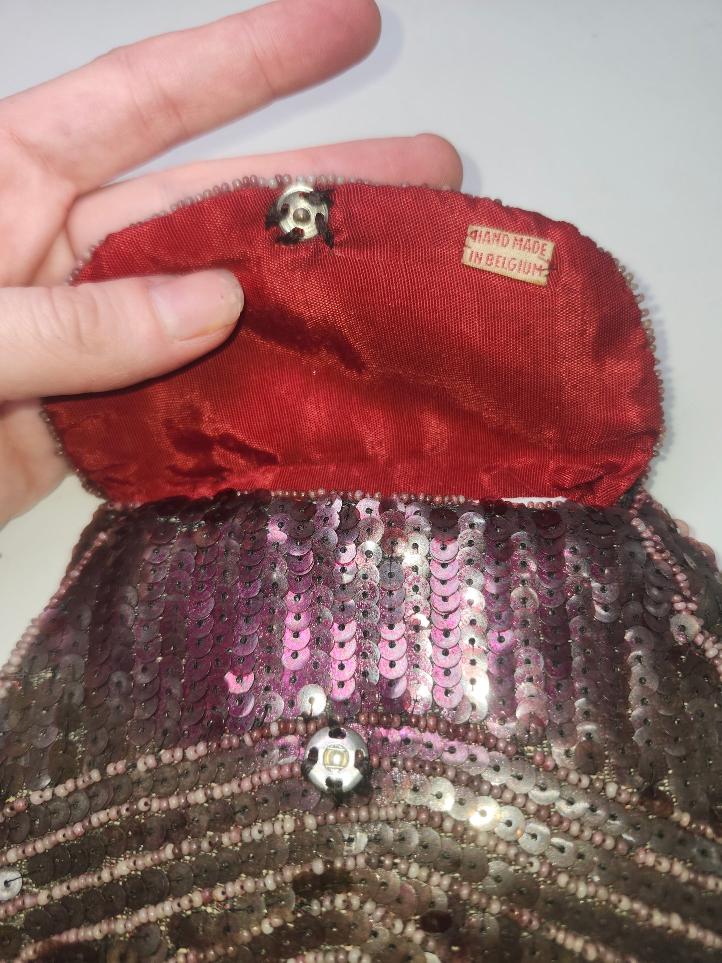 *Vintage* Handmade Belgian Sequin Purse