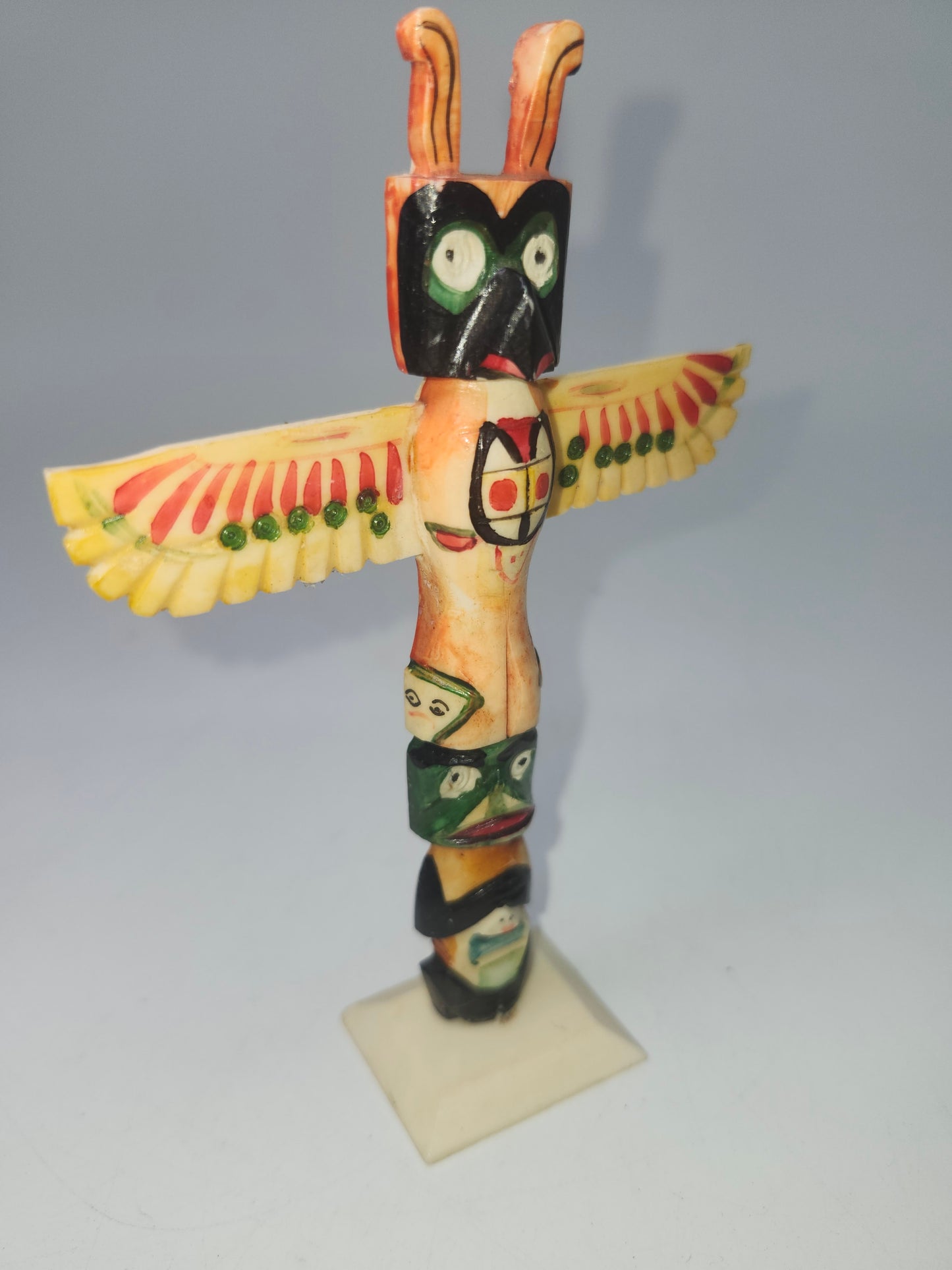*Carved Bone* Native American Style Totem Pole