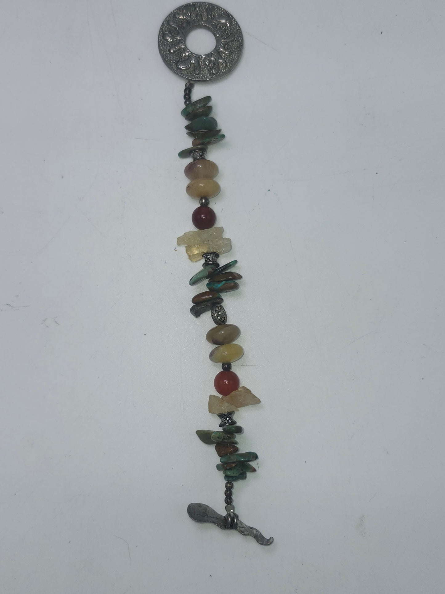 *Boho Style* Silverplated Multi-Gemstone Bracelet