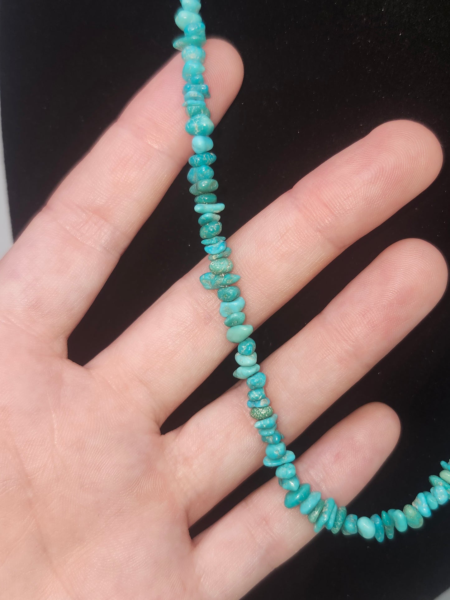 *925* Sterling & Turquoise Chip Necklace