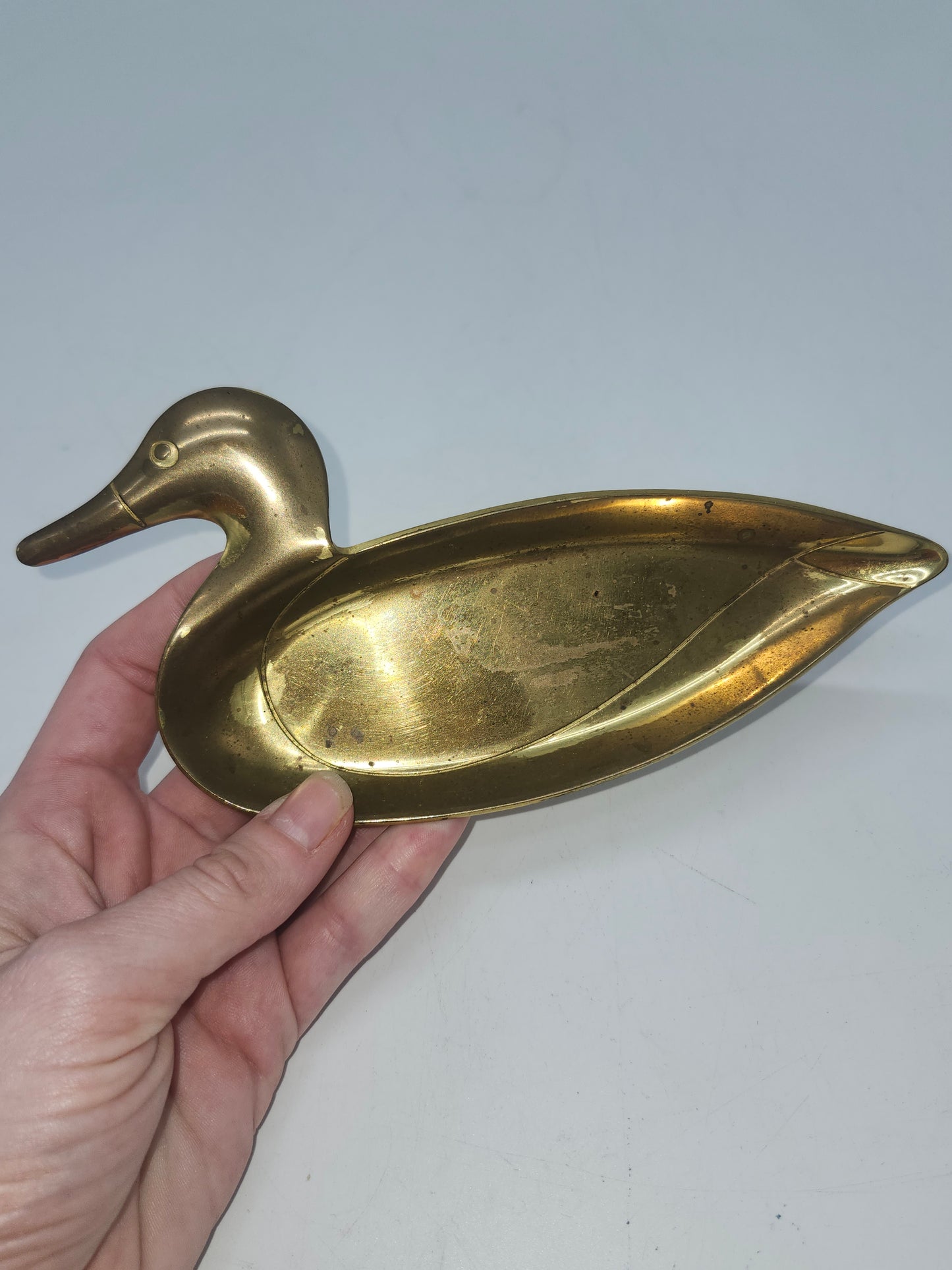 *Brass* Vintage Duck-Shaped Tray